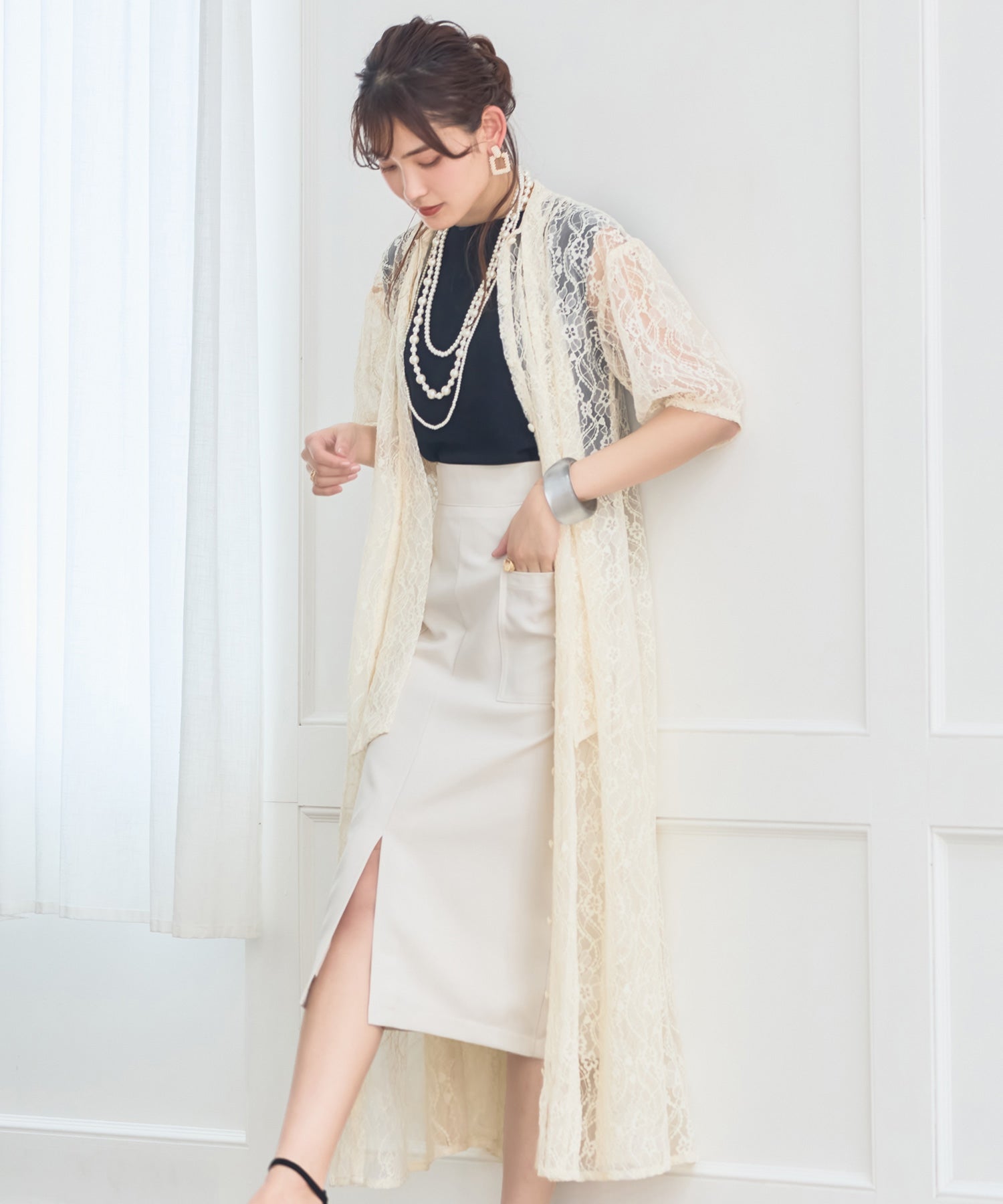 パーティードレス ワンピース 総レース 結婚式 フォーマル 普段使いdsy0040