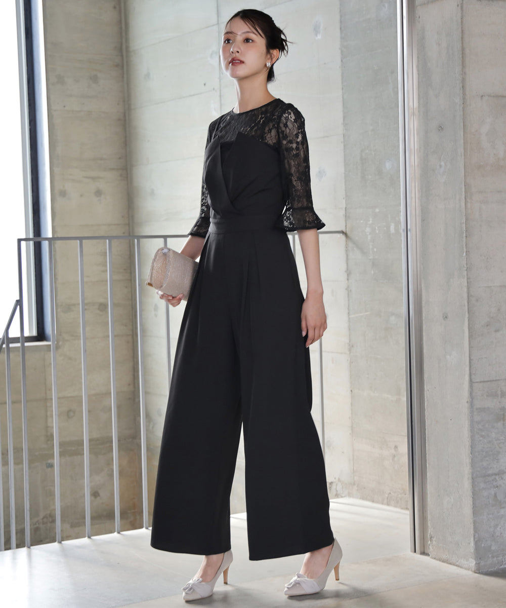 レースブラウス ジャンプスーツ セットアップ パンツドレス パーティー