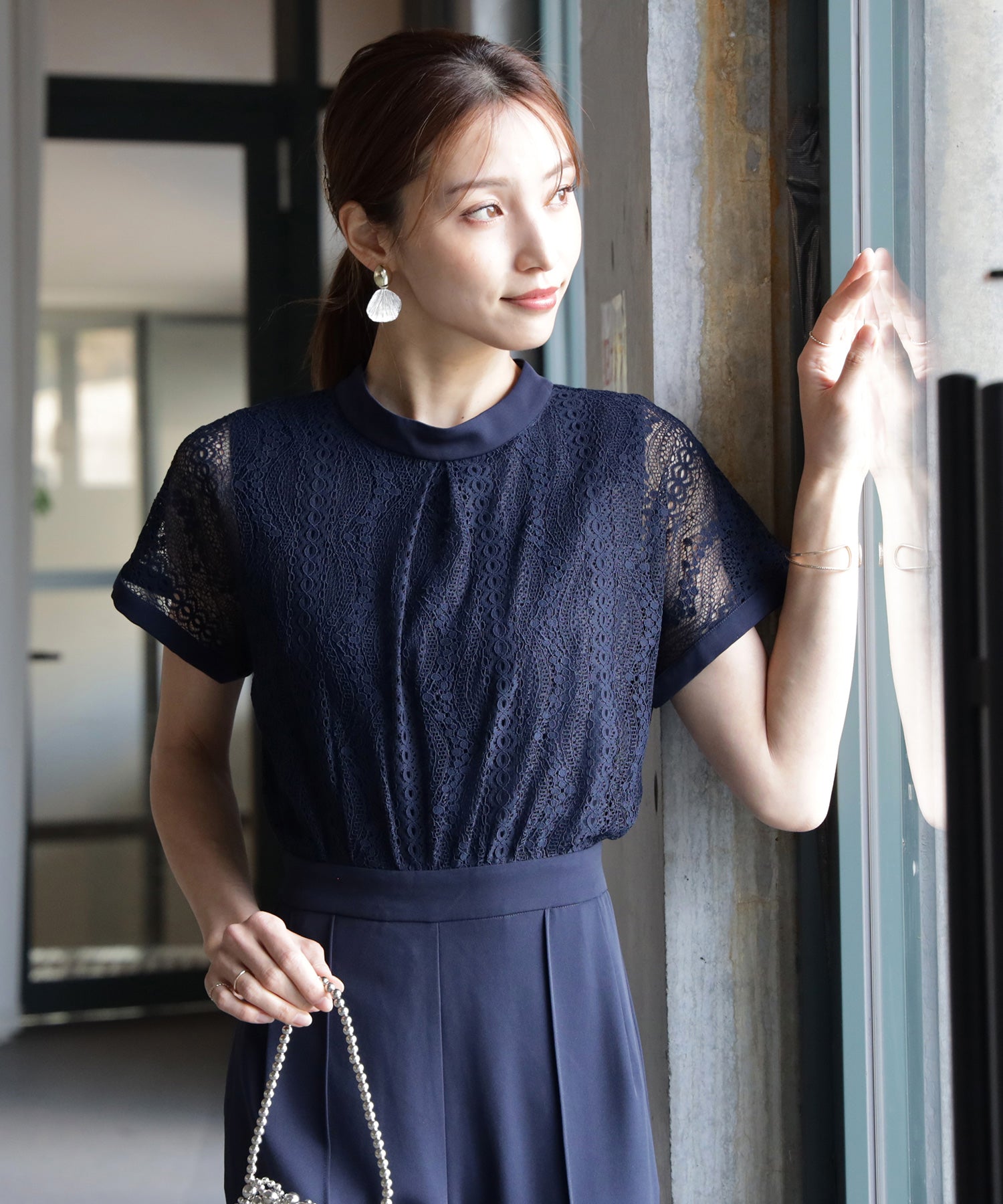 ジャンプスーツ パンツドレス ポケット付き 結婚式dsz0019