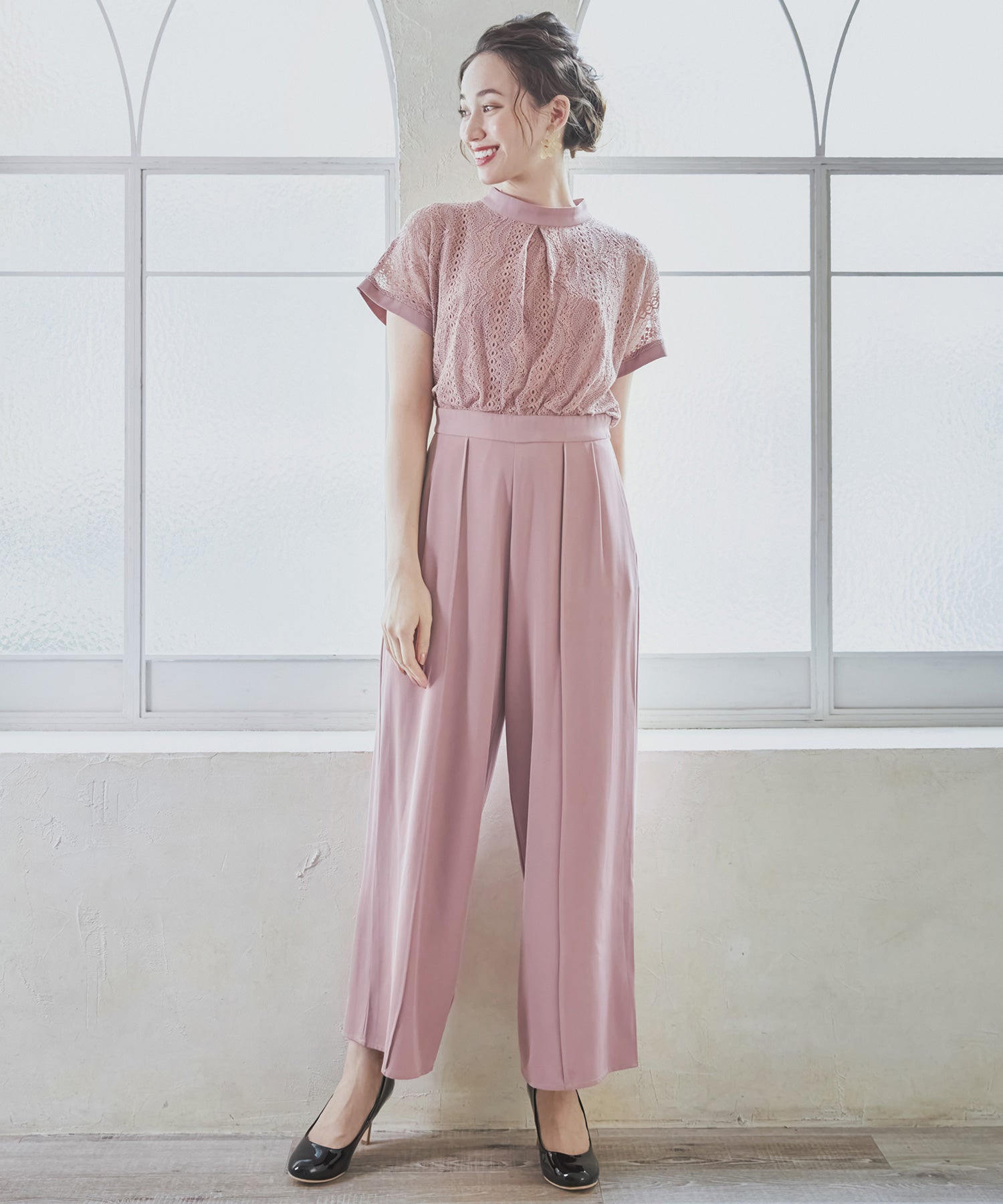 ジャンプスーツ パンツドレス ポケット付き 結婚式dsz0019-102-26