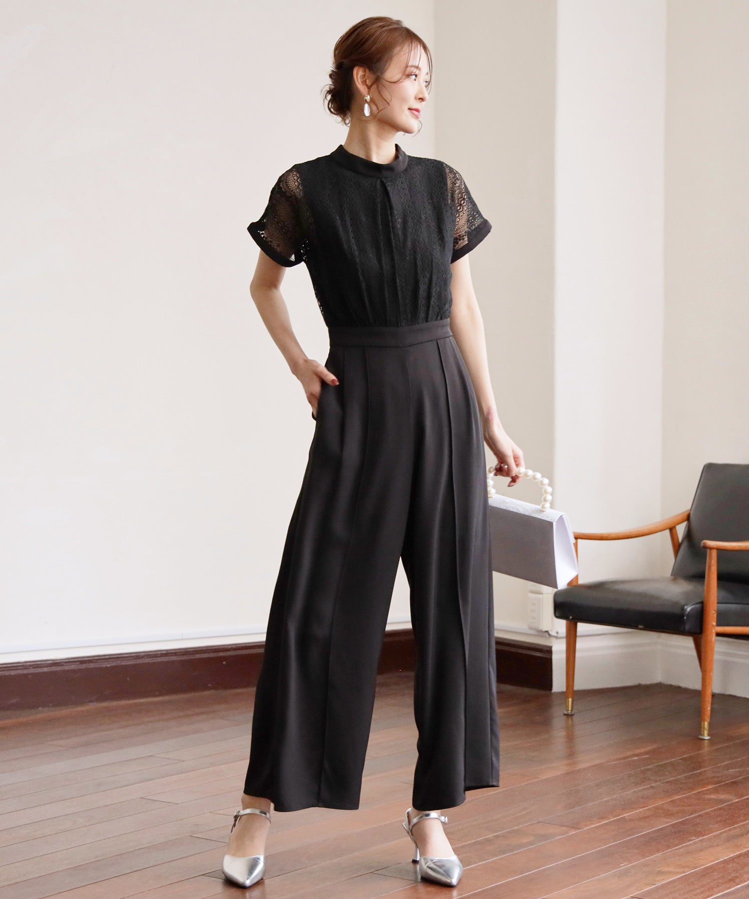 ジャンプスーツ パンツドレス ポケット付き 結婚式dsz0019-102-8
