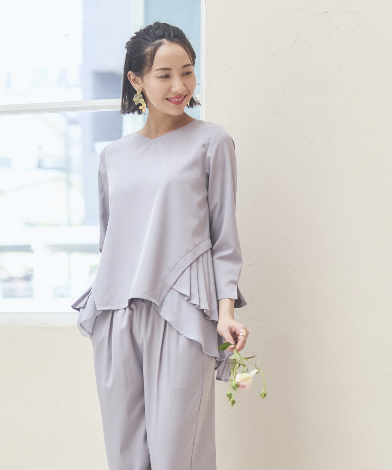 結婚式 パンツドレス セットアップ パーティー プリーツdsz0105