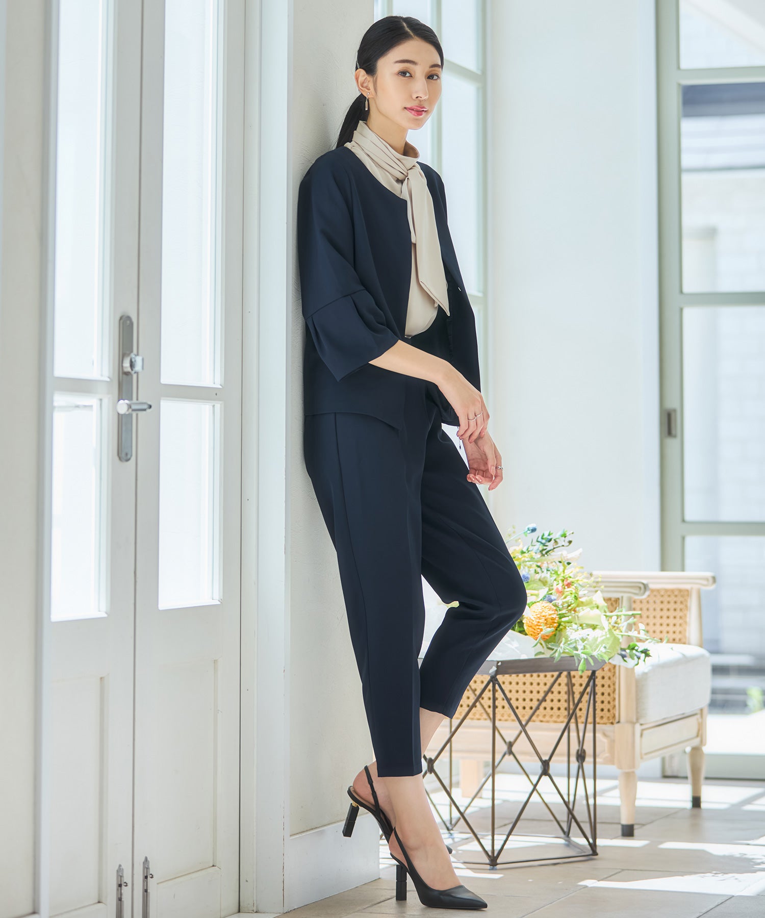 タカネコ※※レディース　スーツ　セットアップ　ダークネイビー セットアップ レディーススーツ ジャケットdsz0124 ネイビー – [公式