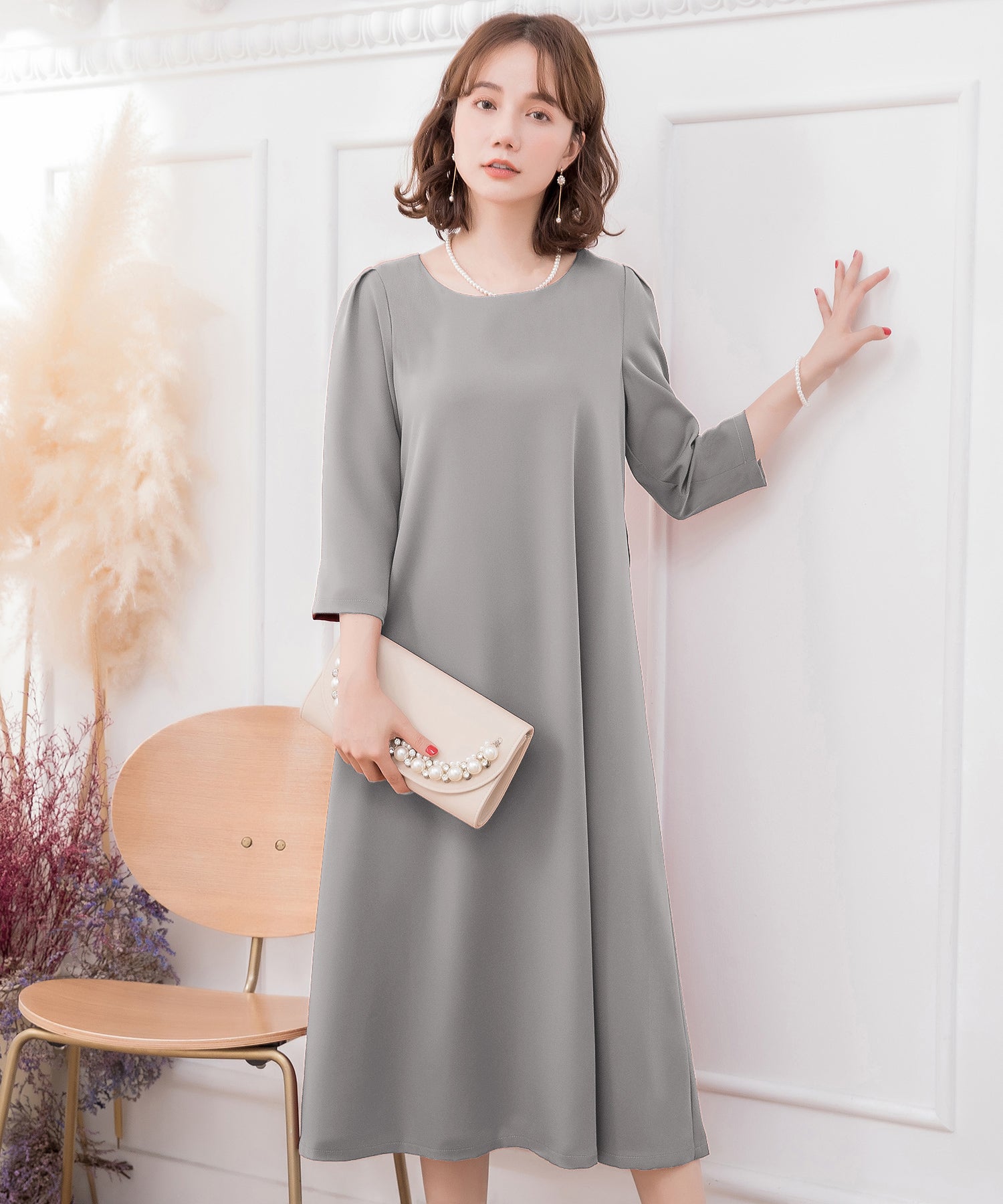 フレアロング丈結婚式ワンピースcy88315-102-153