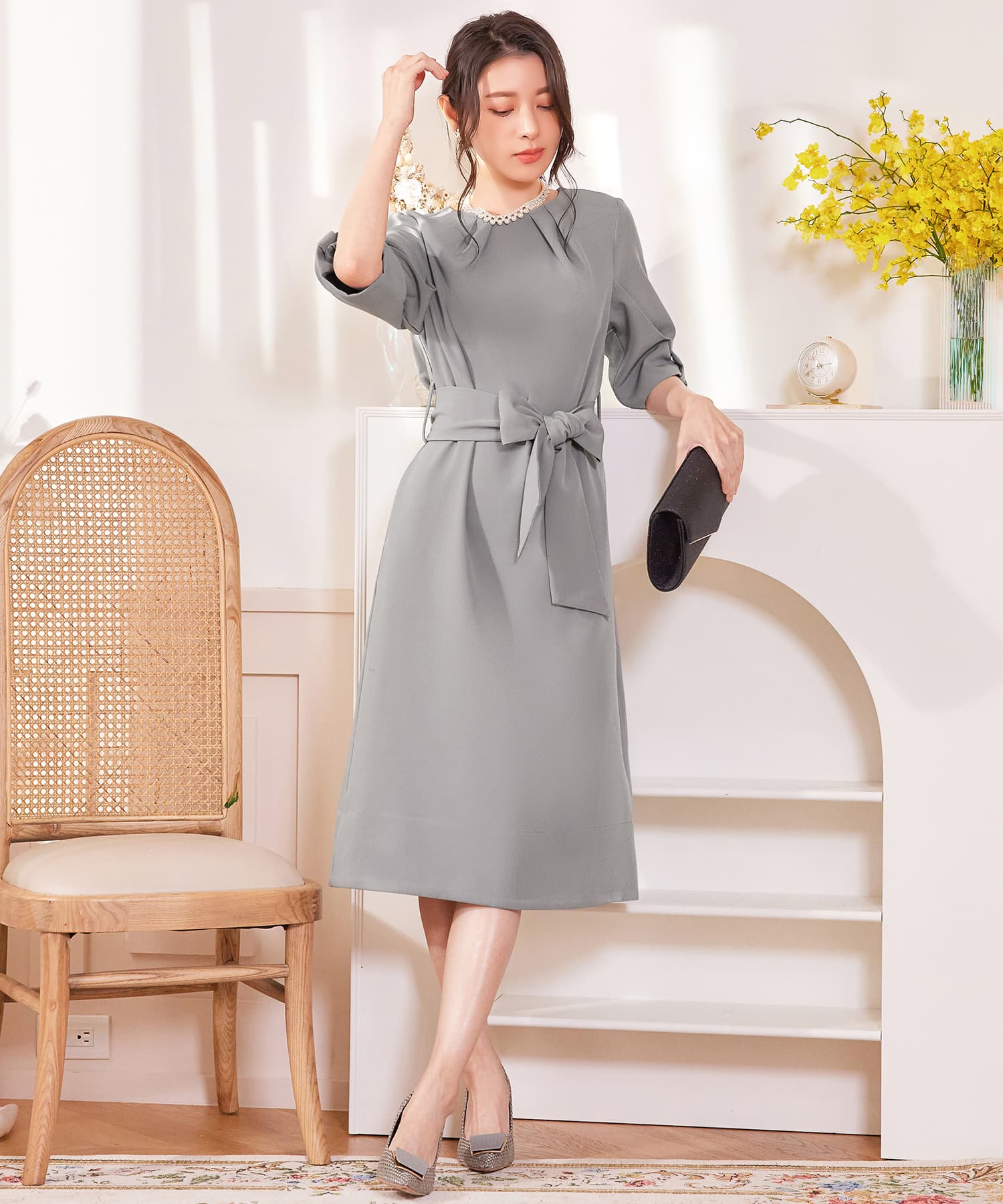 コクーンワンピースドレスcy88503-106-18