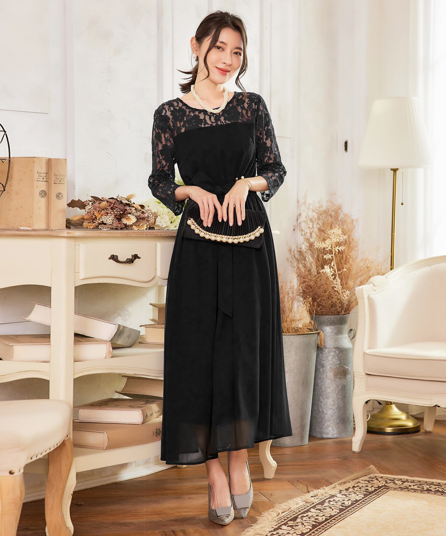 ワンピース レース 披露宴 結婚式 フォーマル パーティードレスcy88529-106-8