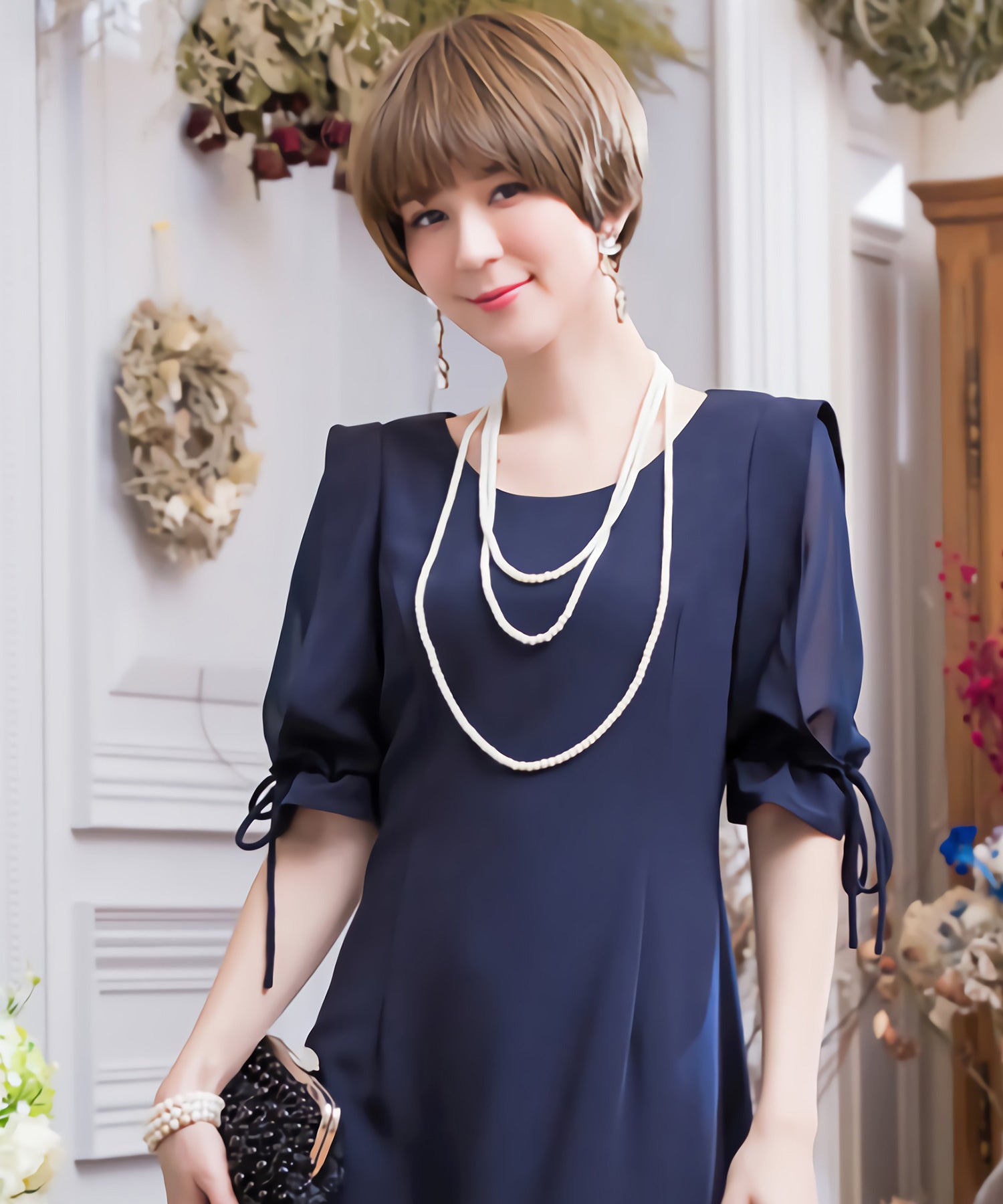 フェイクパール3連ネックレスcyl012-101-1