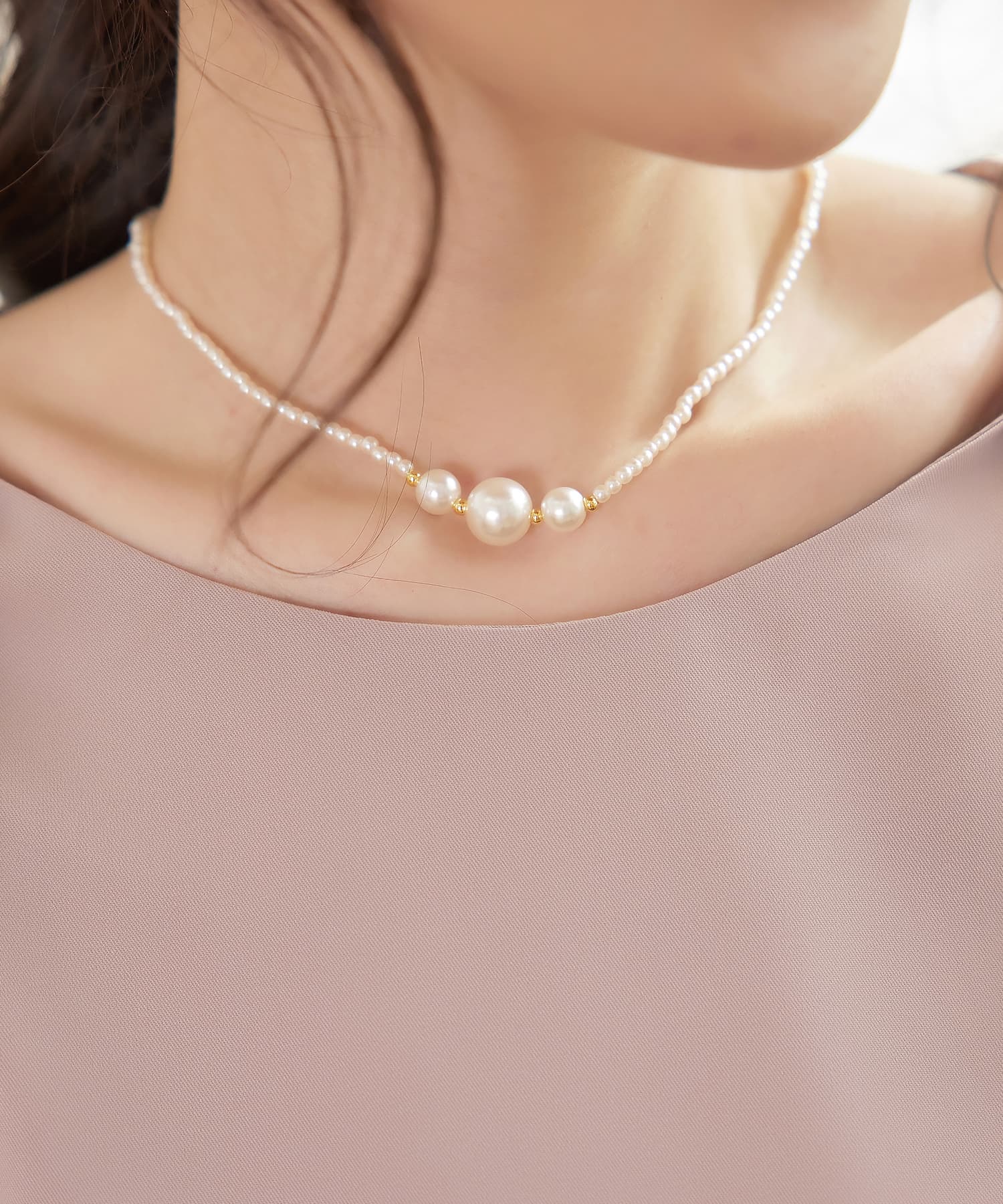 ネックレス フェイクパール 小ぶり フォーマル 結婚式cyl049-101-1