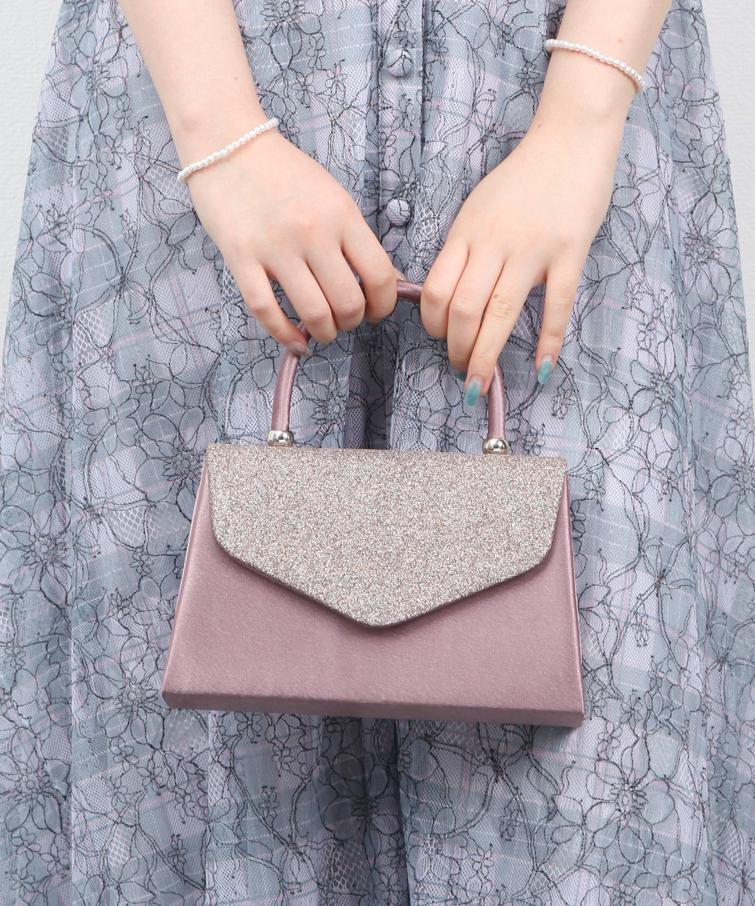 パーティーバッグ 2way ラメ入り ハンドバッグ 結婚式dsb0007-101-100