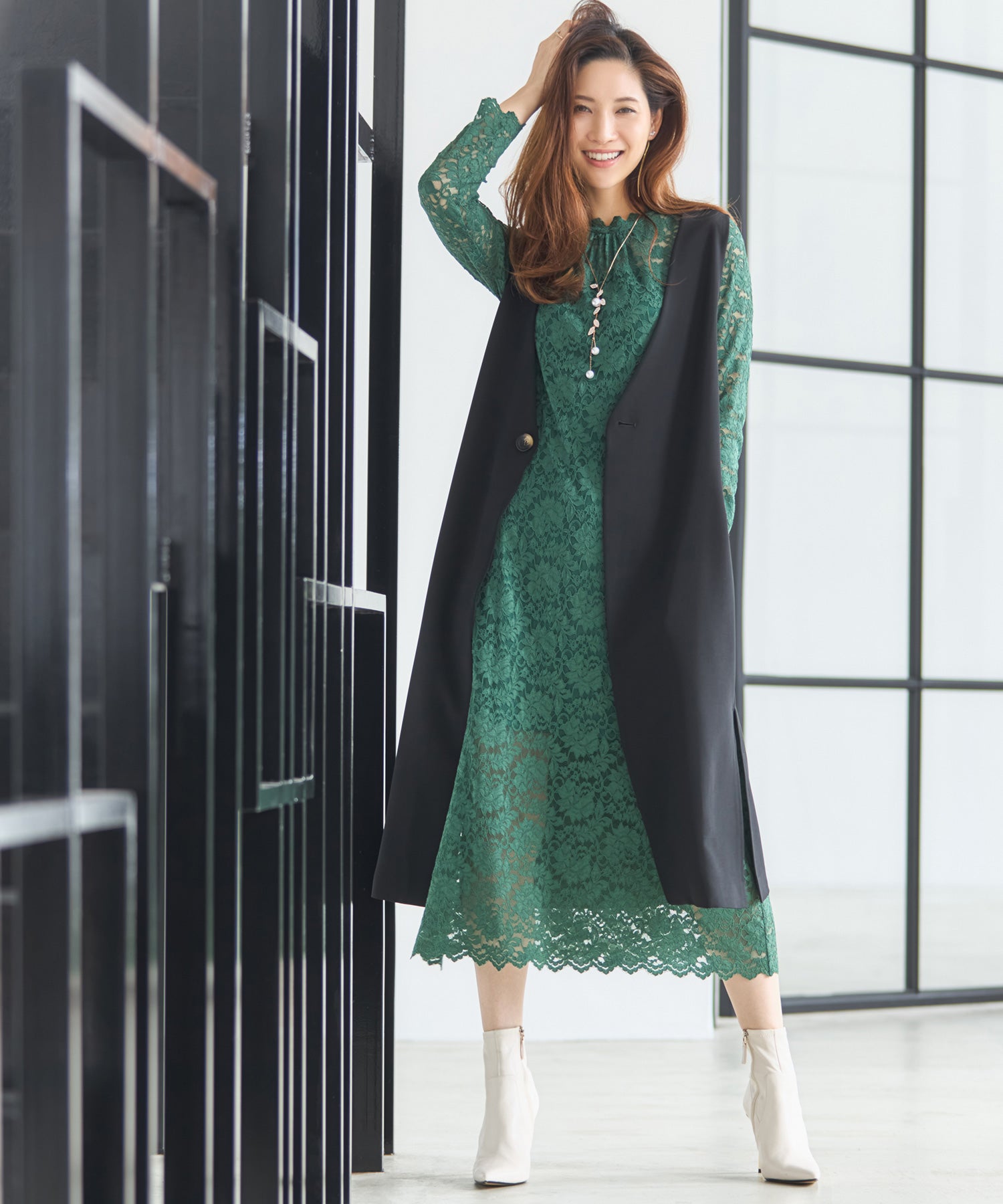 ワンピース ノースリトレンチ 2点セット パーティー 普段使いdsy0064-105-8