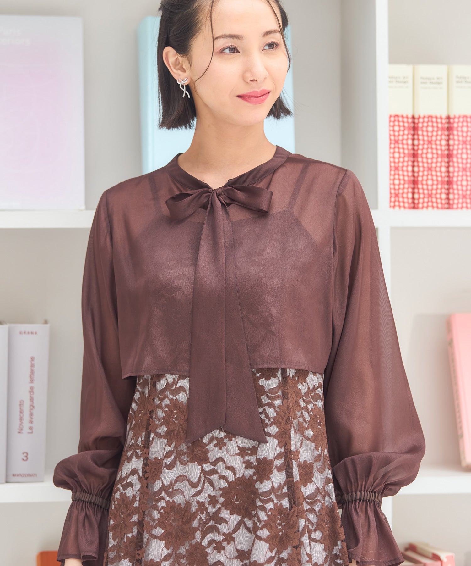 ブラウス ノースリーブワンピース 結婚式dsz0104