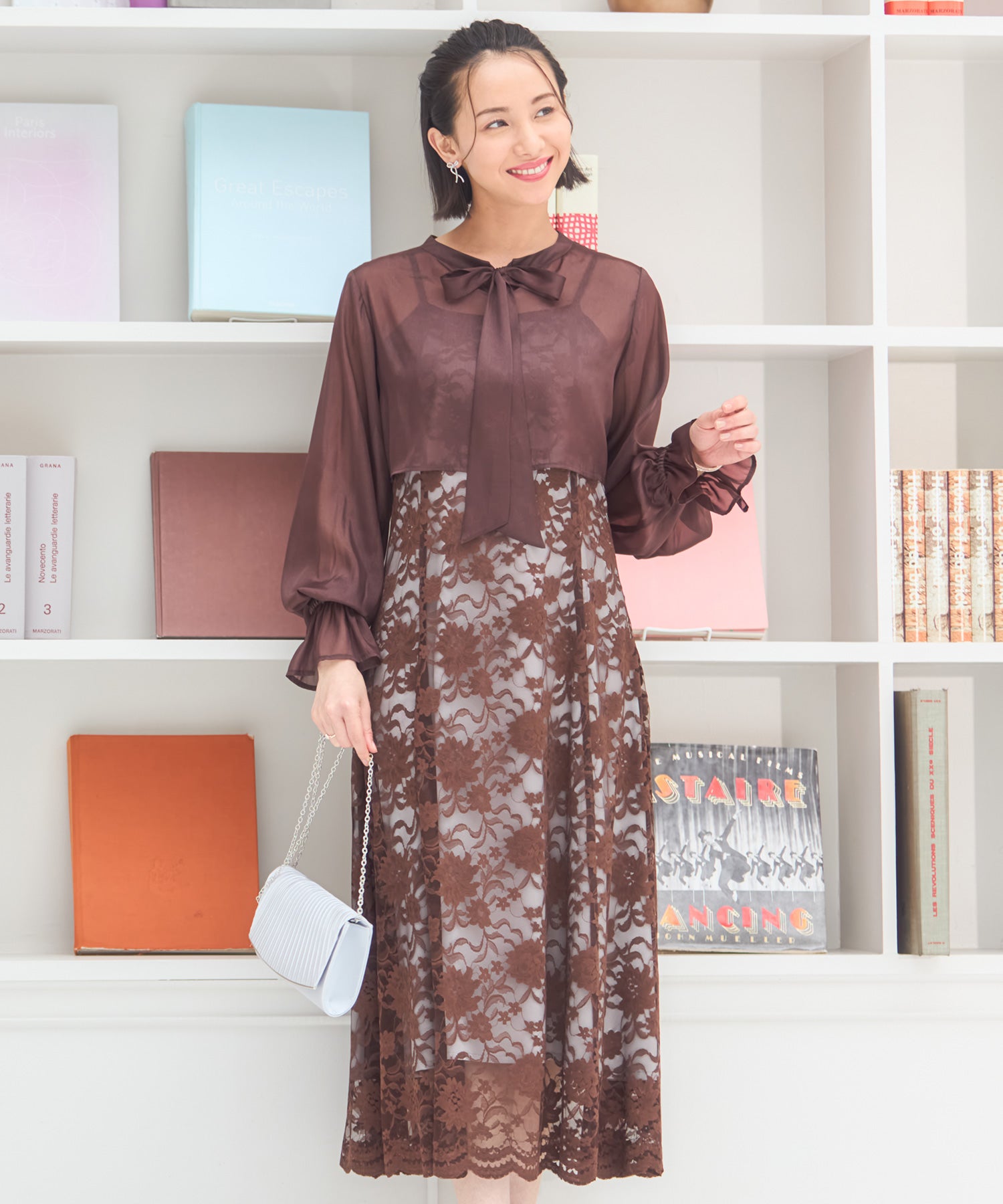 ブラウス ノースリーブワンピース 結婚式dsz0104-102-17