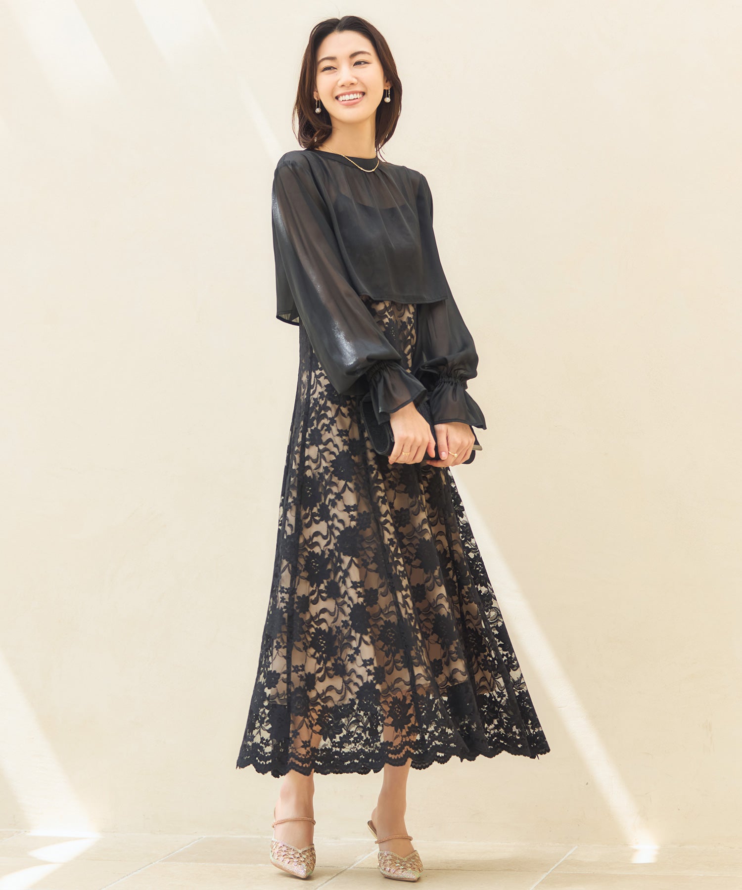 ブラウス ノースリーブワンピース 結婚式dsz0104-102-8