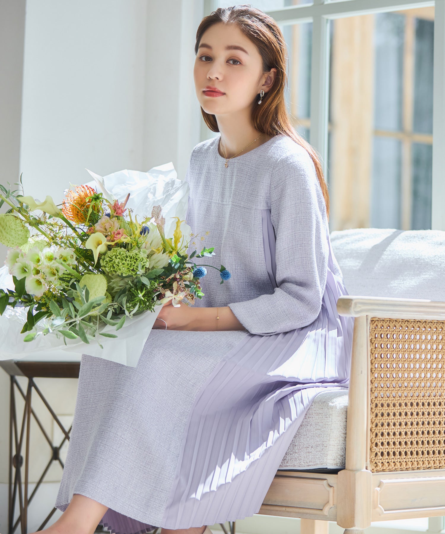 パーティードレス ツイード ワンピース 結婚式dsz0123