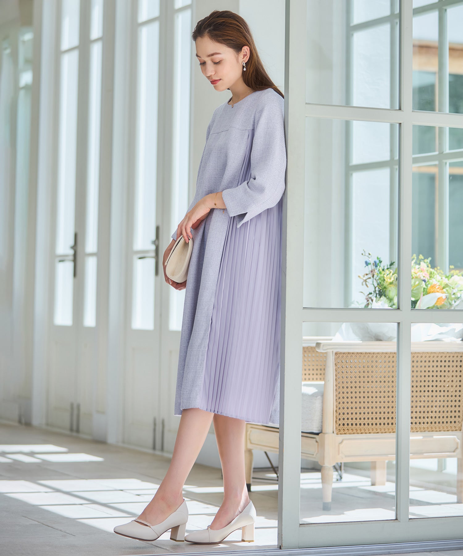 パーティードレス ツイード ワンピース 結婚式dsz0123