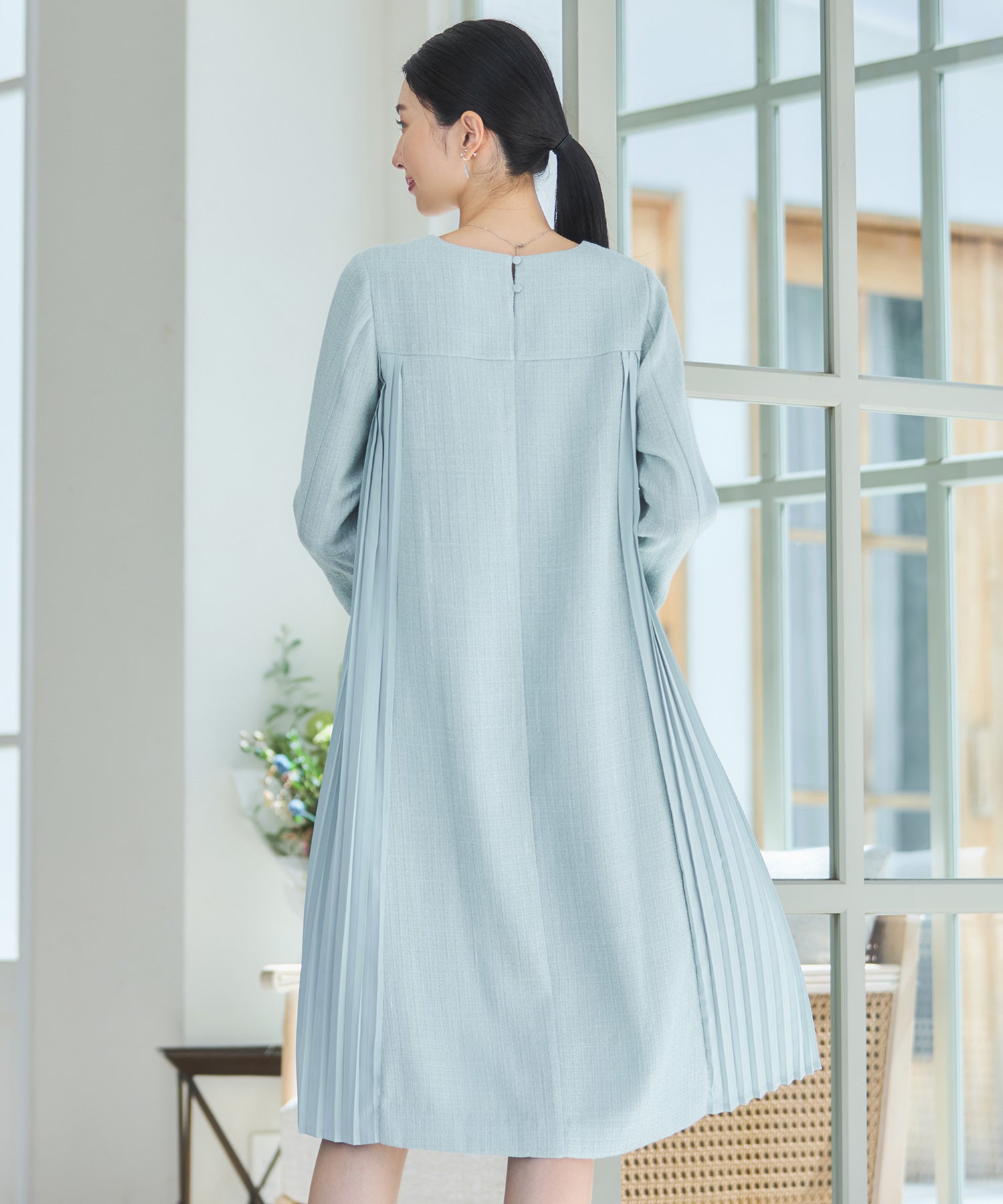 パーティードレス ツイード ワンピース 結婚式dsz0123