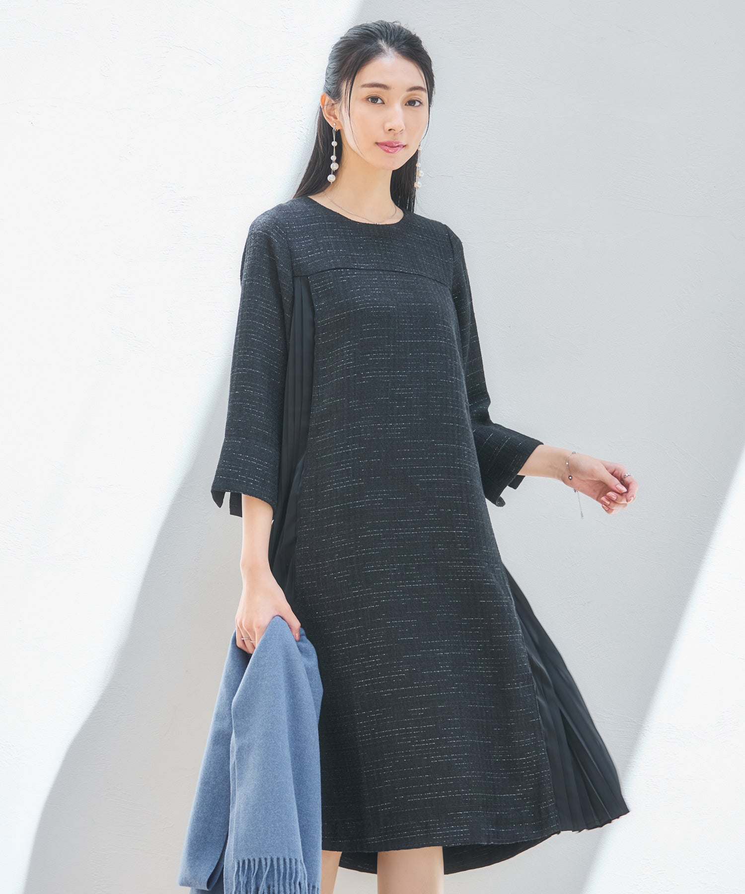 パーティードレス ツイード ワンピース 結婚式dsz0123-102-8