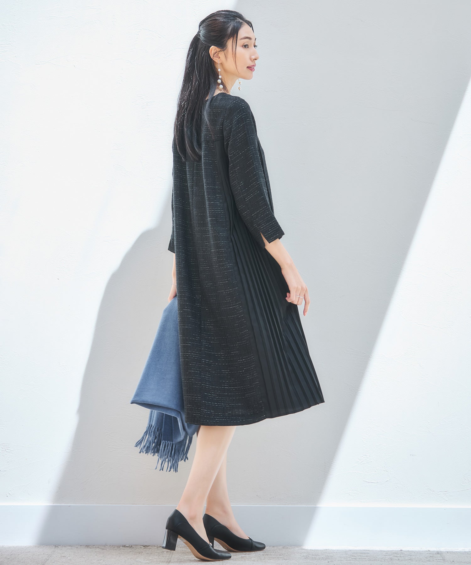 パーティードレス ツイード ワンピース 結婚式dsz0123