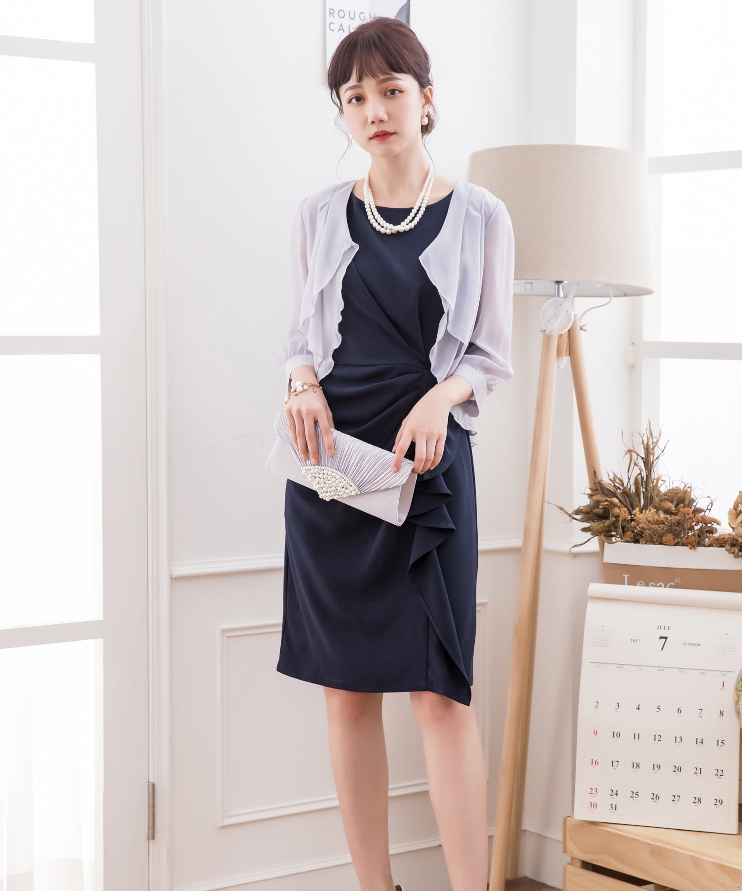 薄手シフォンパーティーボレロcy3391