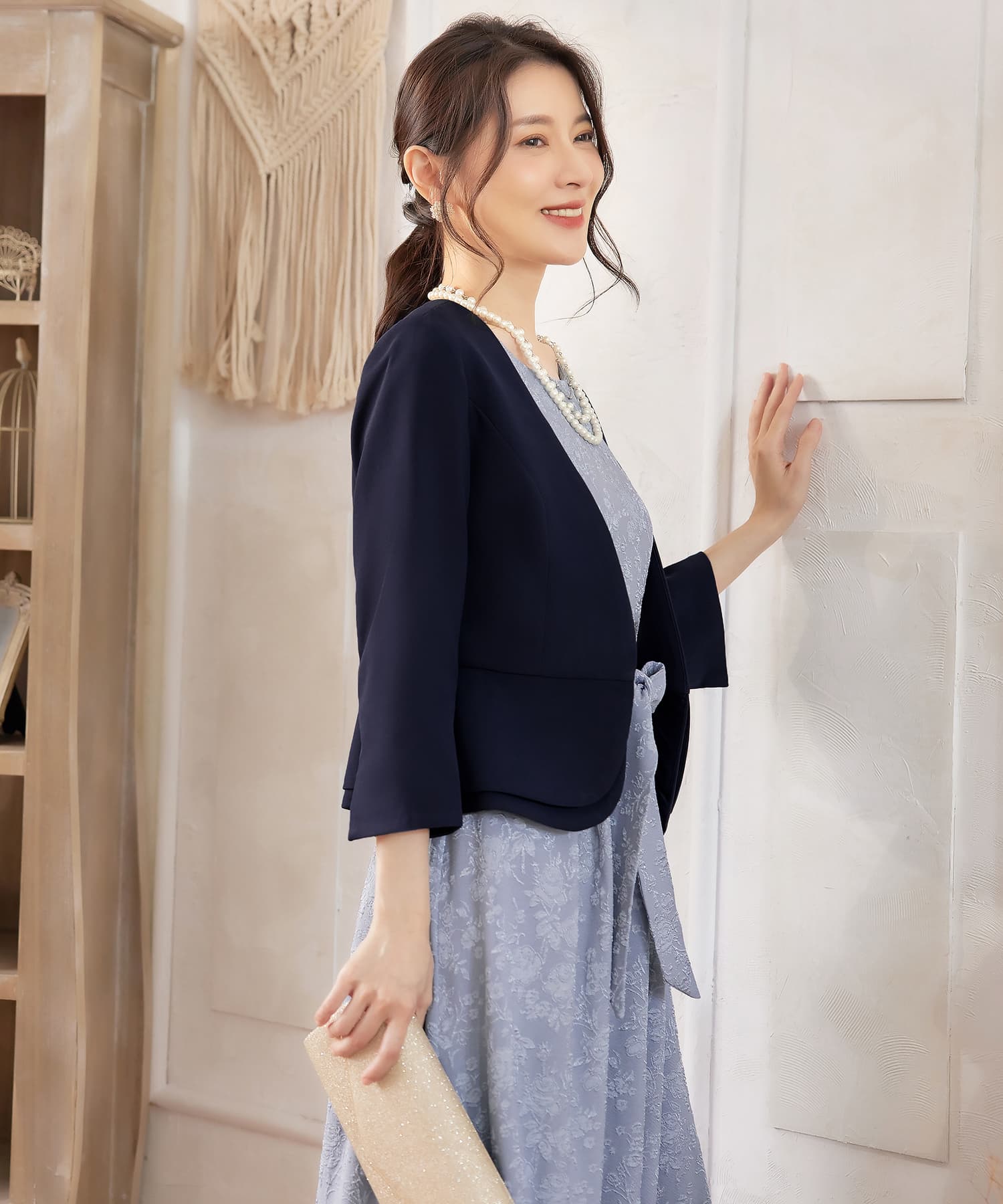 ぺプラジャケット風パーティーボレロcy88150