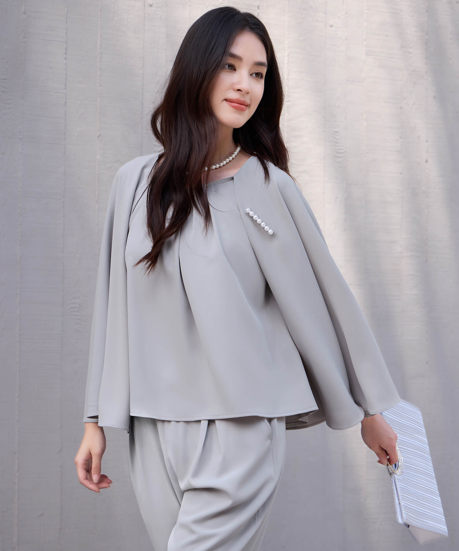 3WAYパンツドレスcy88151 ライトグレー