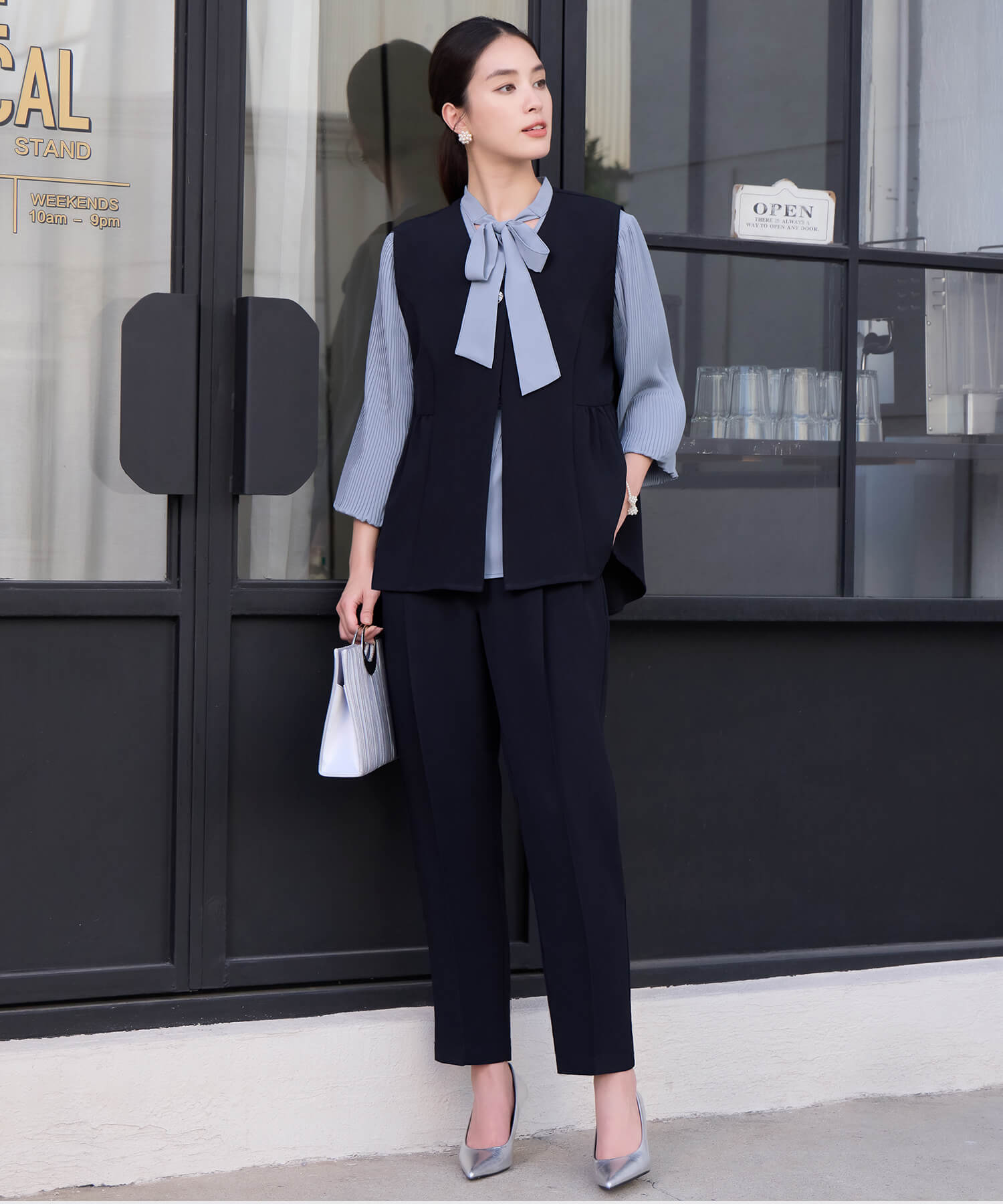 万能ペプラムパンツセットアップcy88639-103-16