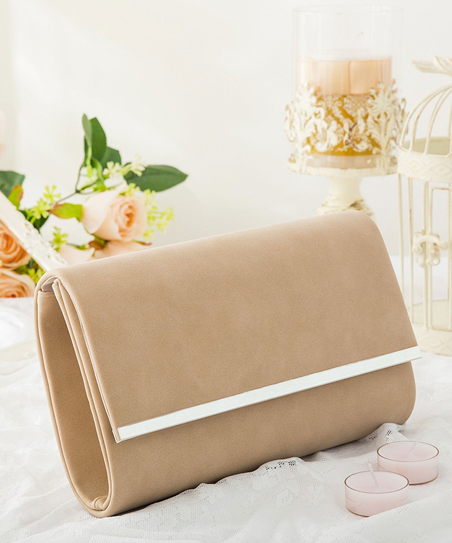 【結婚式・お呼ばれに使えるパーティーバッグ】2WAYシルバーフレームパーティークラッチバッグcyb5522