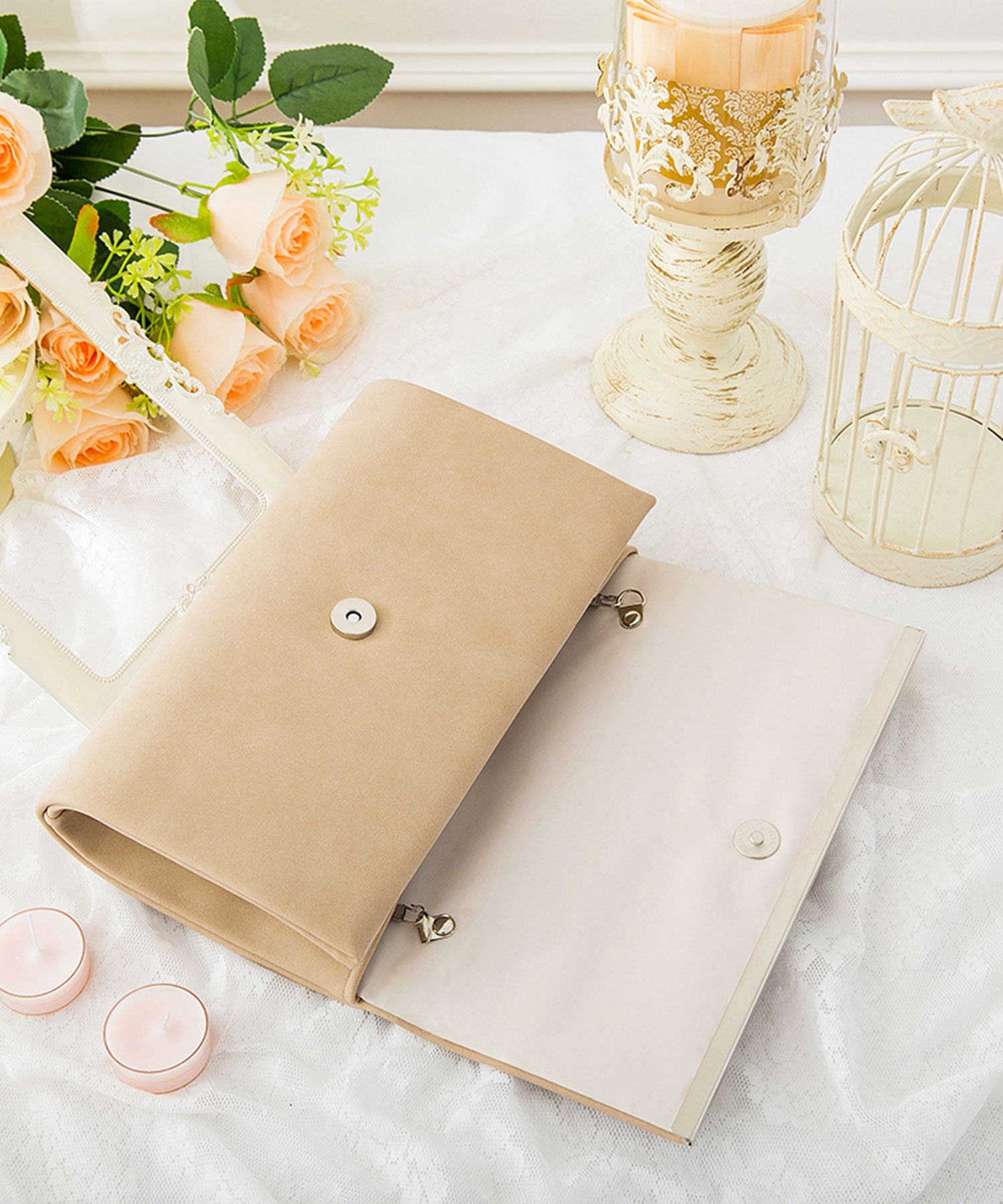 【結婚式・お呼ばれに使えるパーティーバッグ】2WAYシルバーフレームパーティークラッチバッグcyb5522