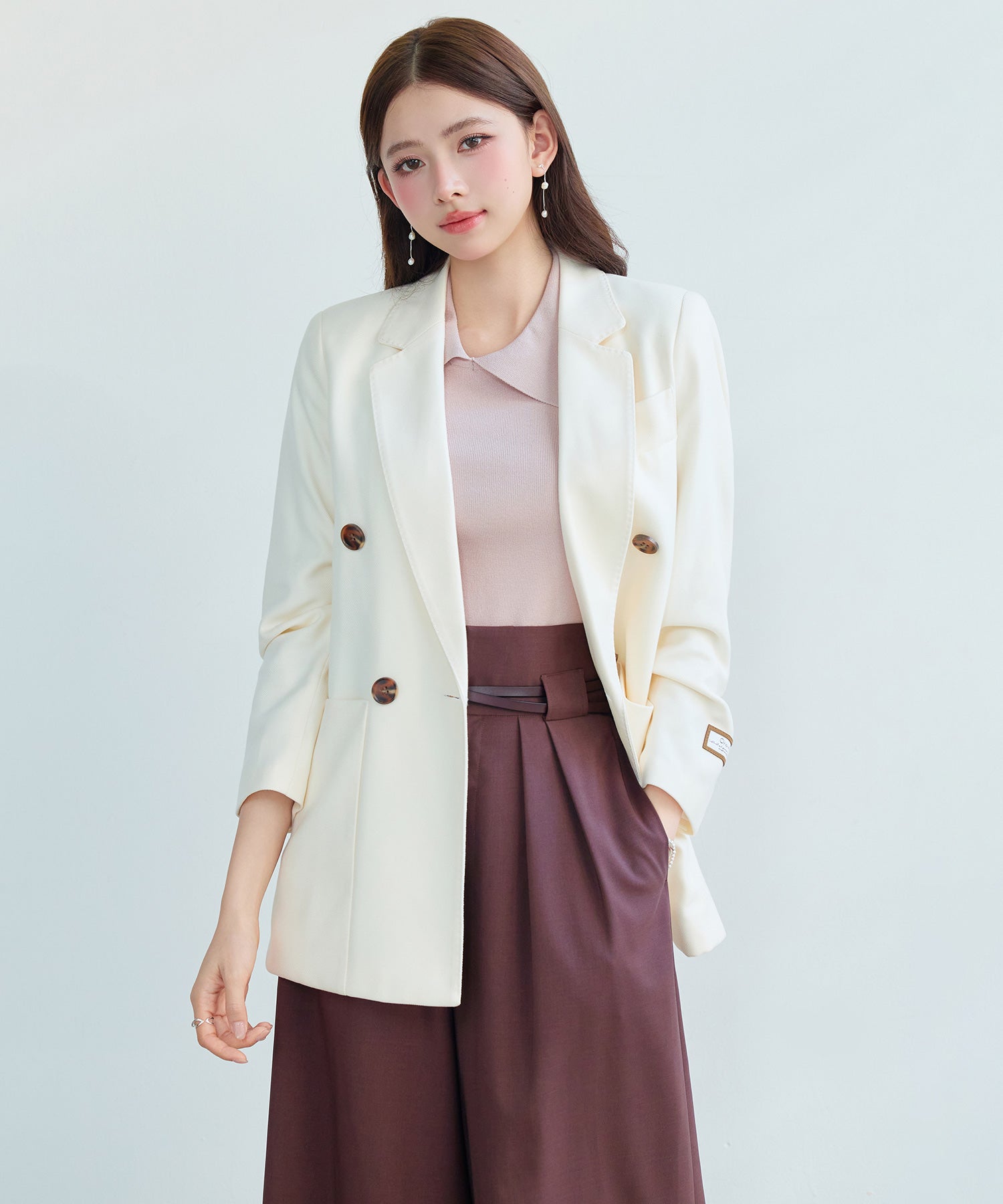 スーツ レディース ジャケット カジュアルスーツds0236 アイボリー
