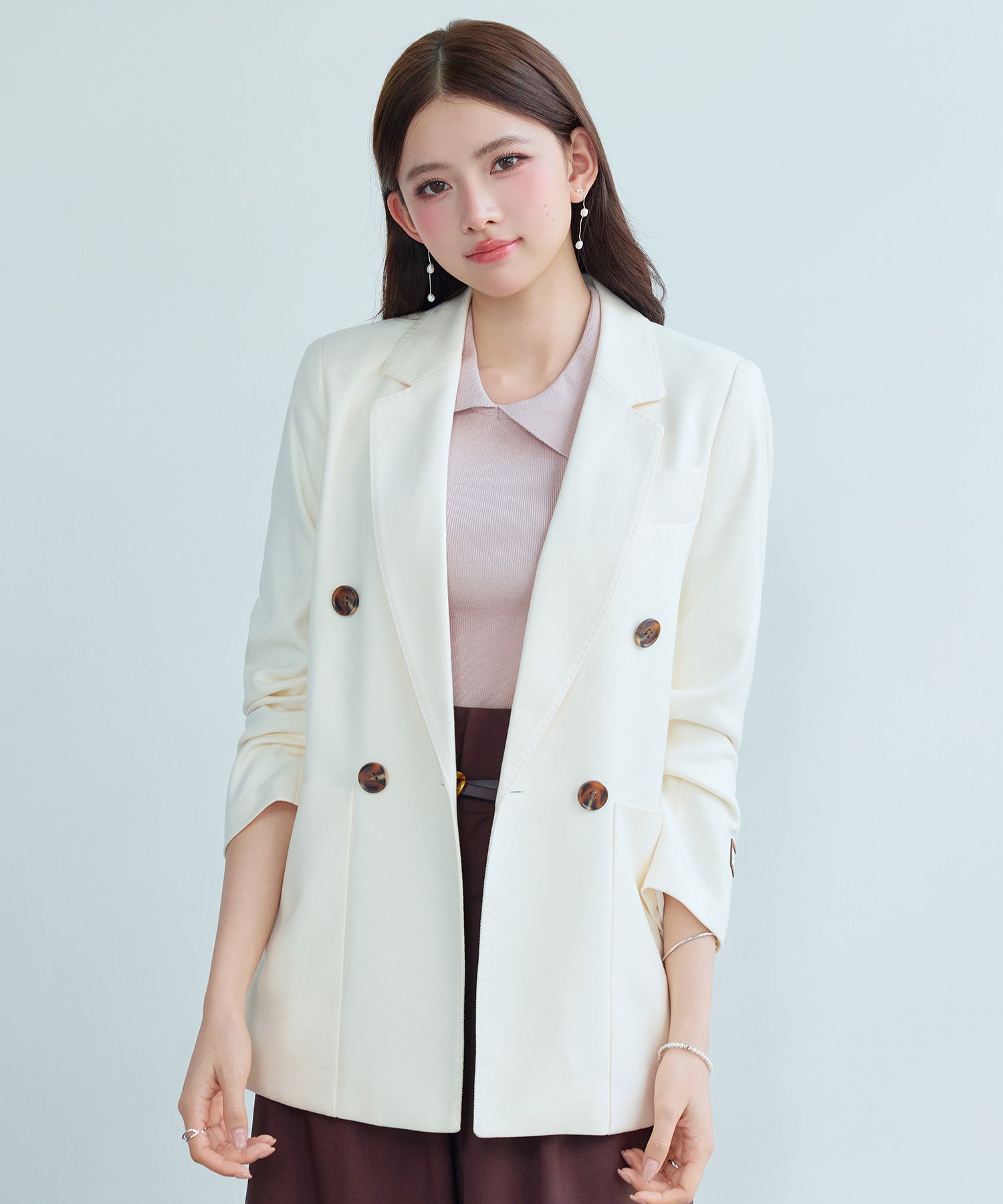 スーツ レディース ジャケット カジュアルスーツds0236 アイボリー