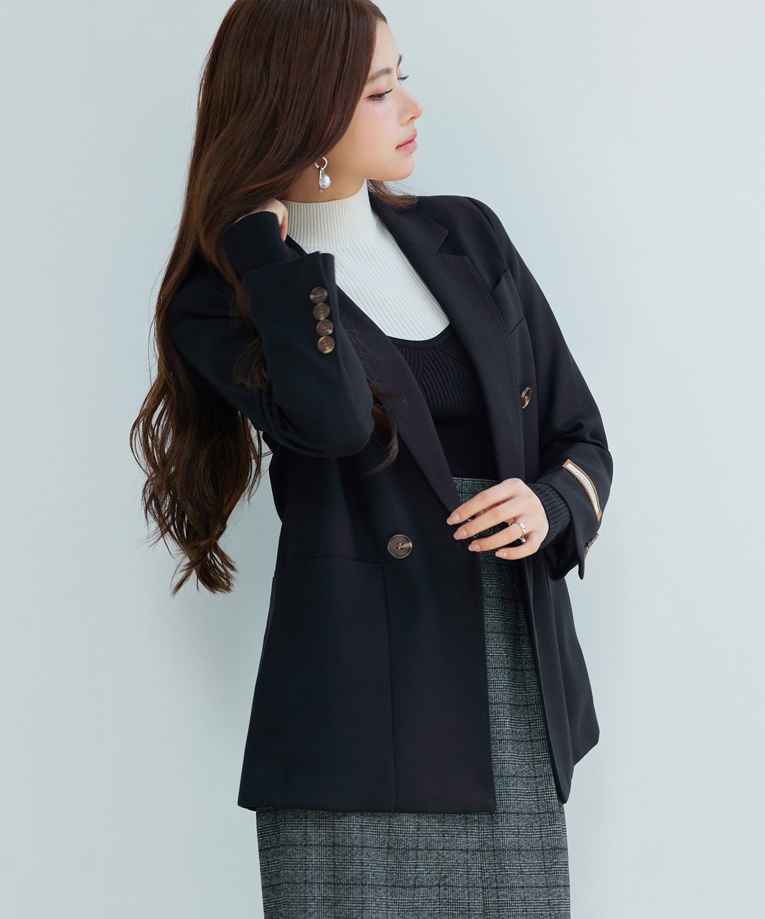 スーツ レディース ジャケット カジュアルスーツds0236 ブラック