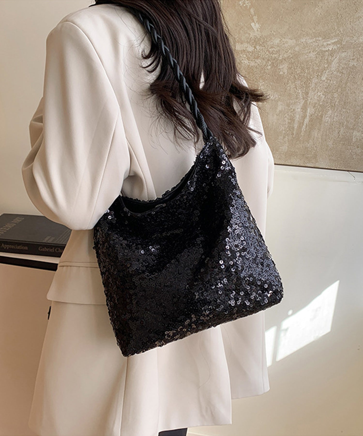 スパンコールショルダーバッグ 大容量dsb0022-101-8