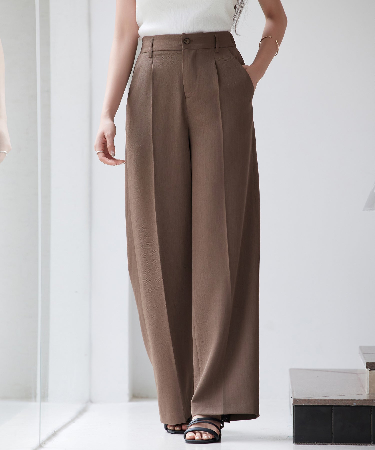 パンツ ボトムス スラックス レディースdsk24002-102-17