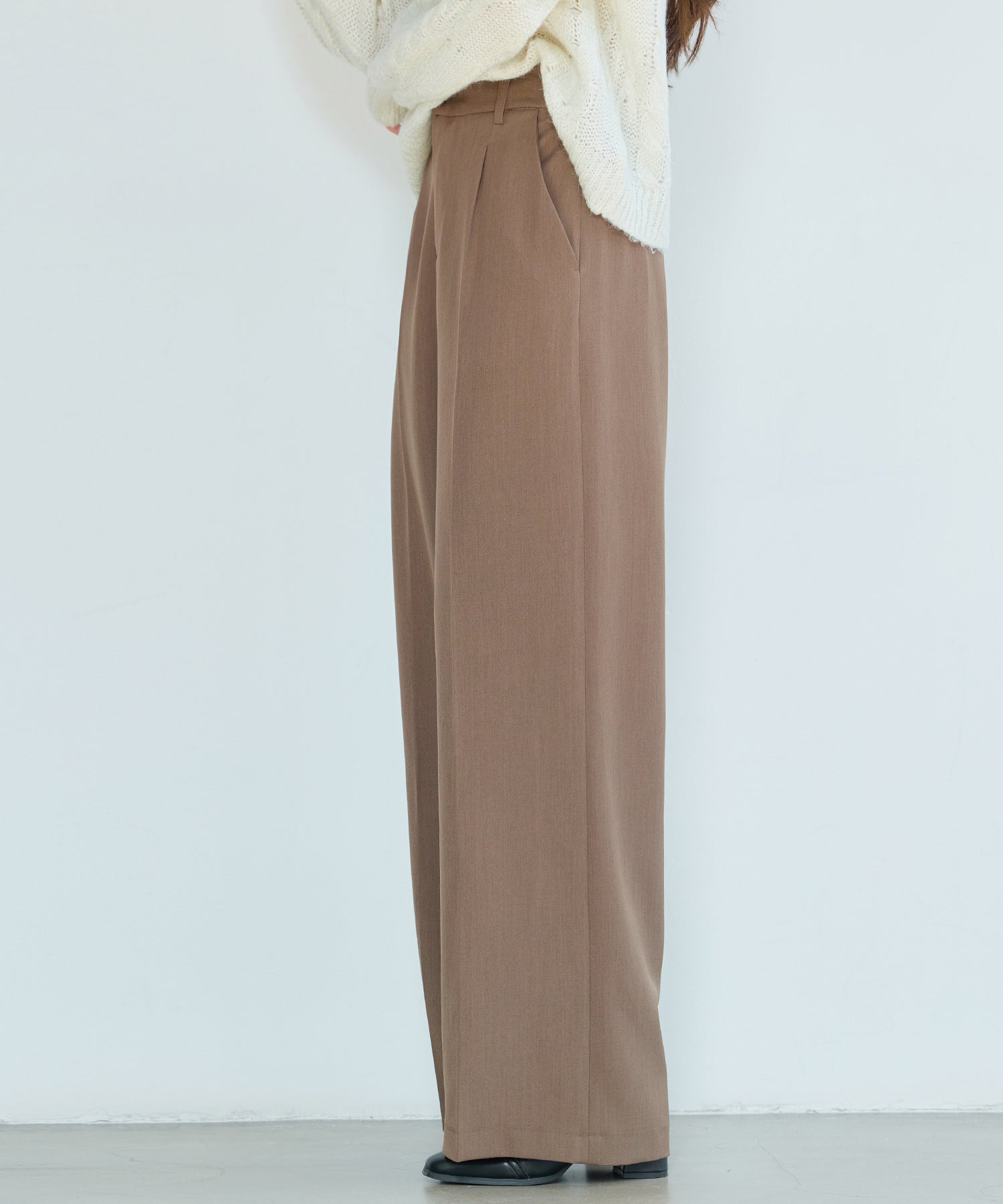 パンツ ボトムス スラックス レディースdsk24002 ブラウン