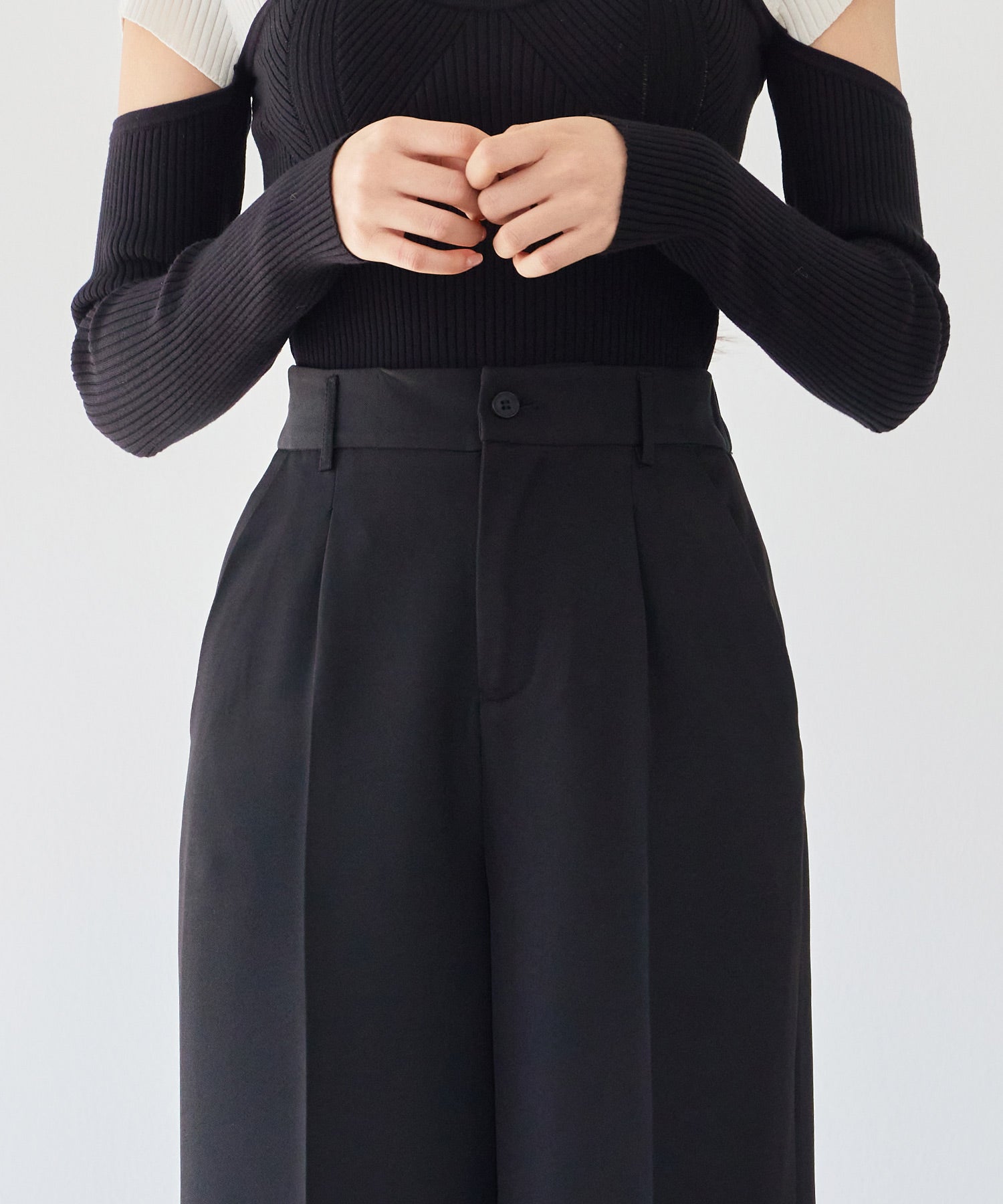 パンツ ボトムス スラックス レディースdsk24002 ブラック