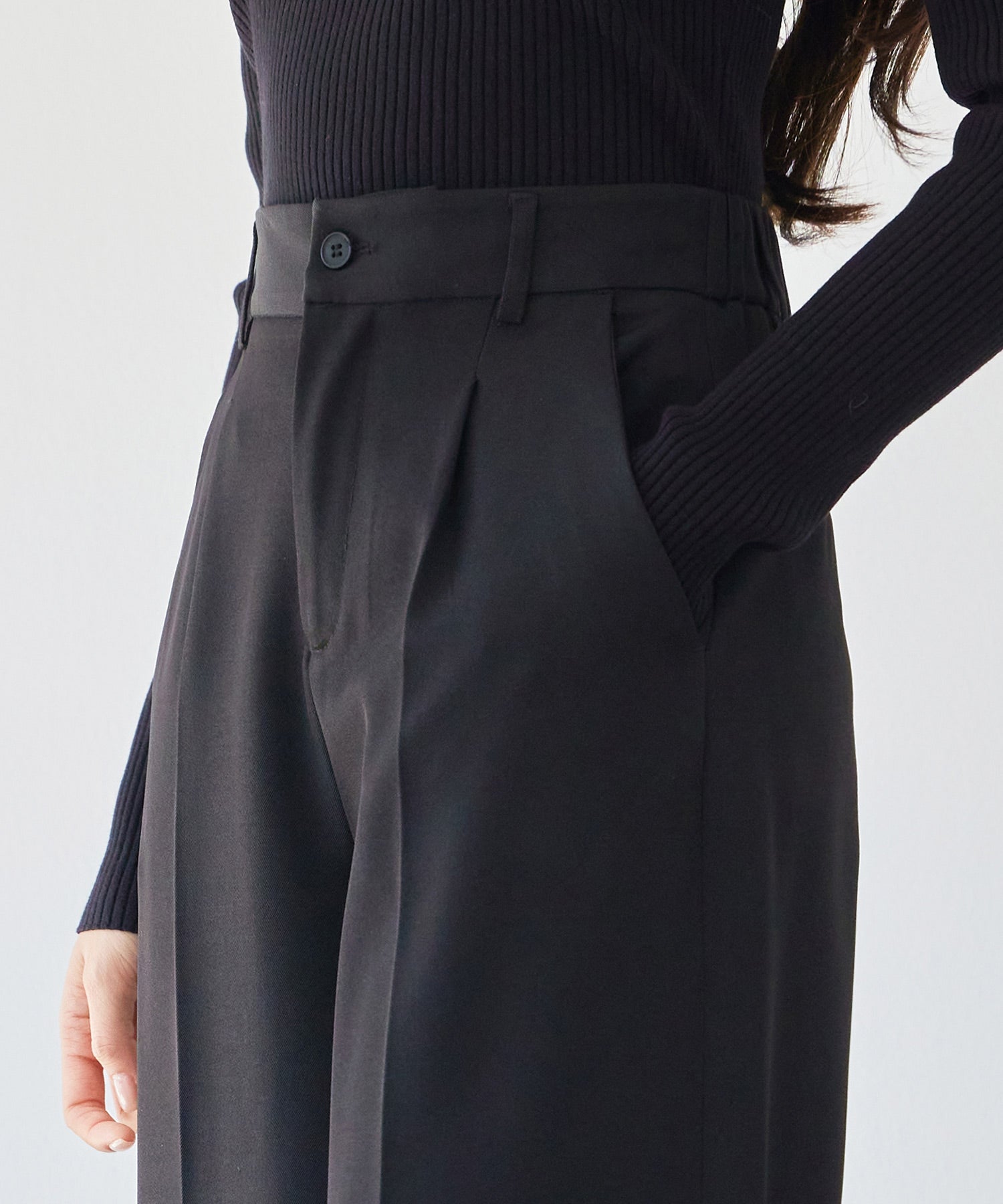 パンツ ボトムス スラックス レディースdsk24002 ブラック