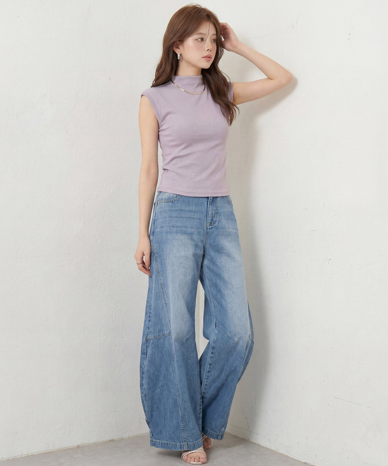 リブカットソー リブ編みT レディースdsrb3000 パープル