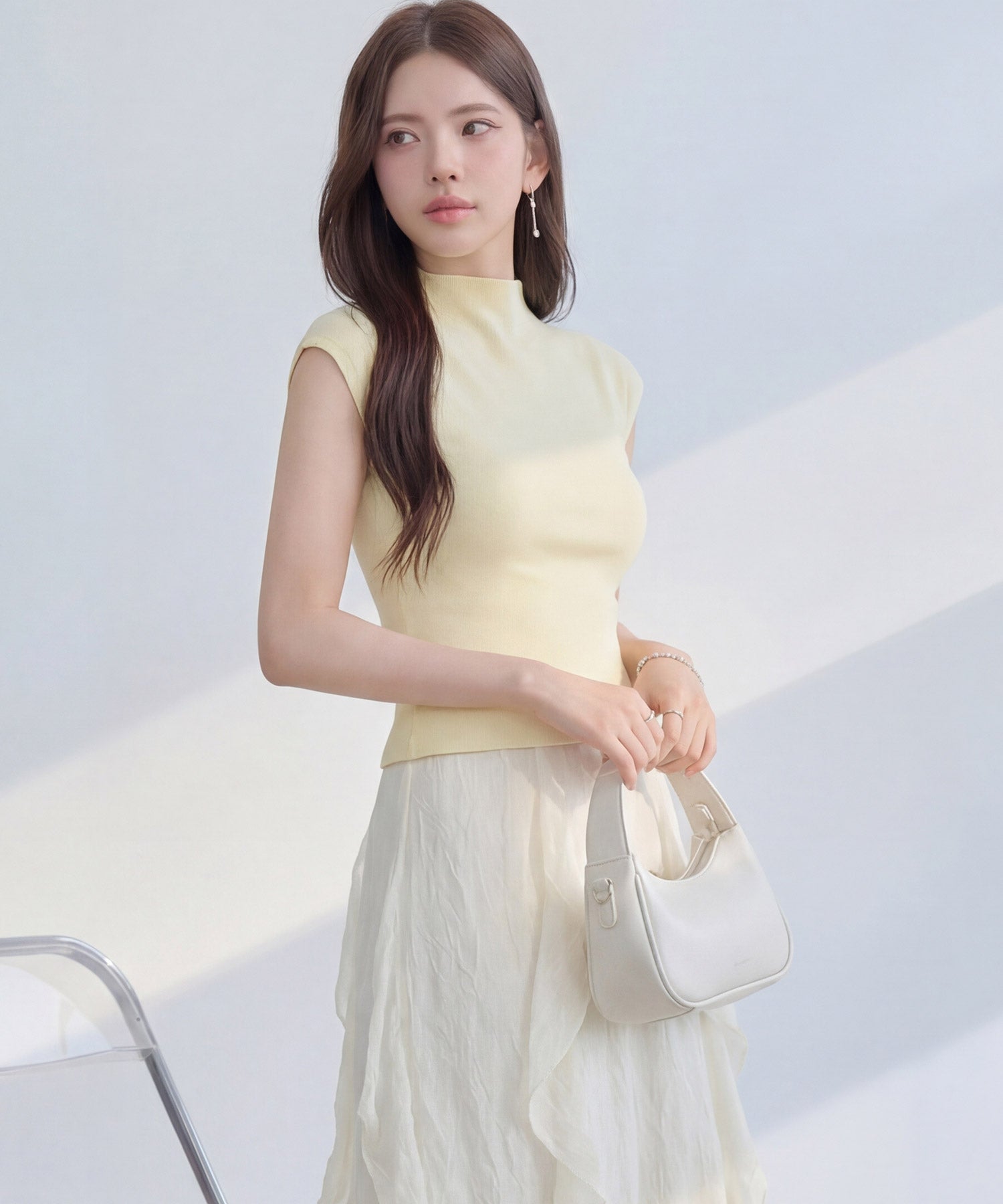 リブカットソー リブ編みT レディースdsrb3000 イエロー