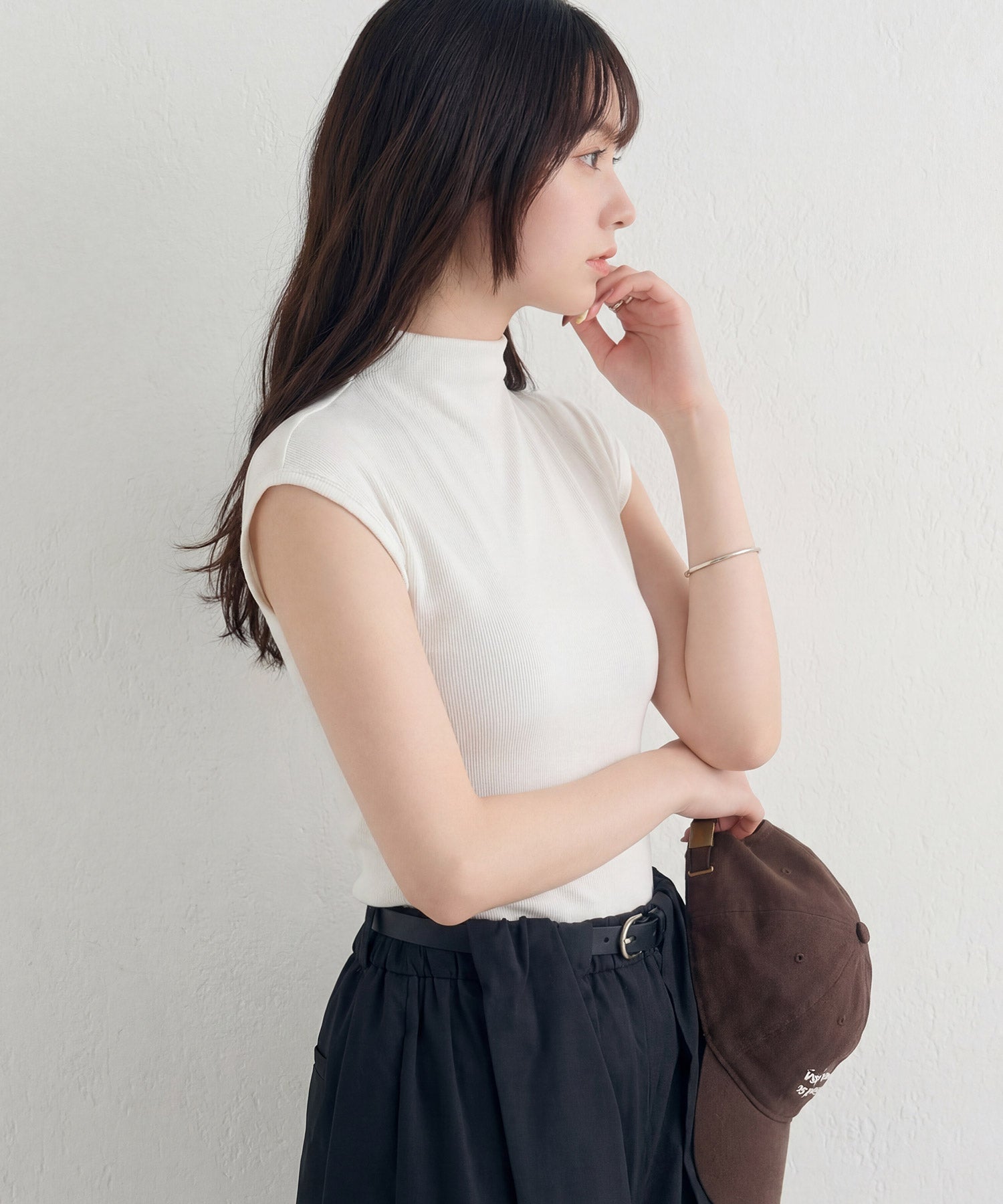 リブカットソー リブ編みT レディースdsrb3000 アイボリー