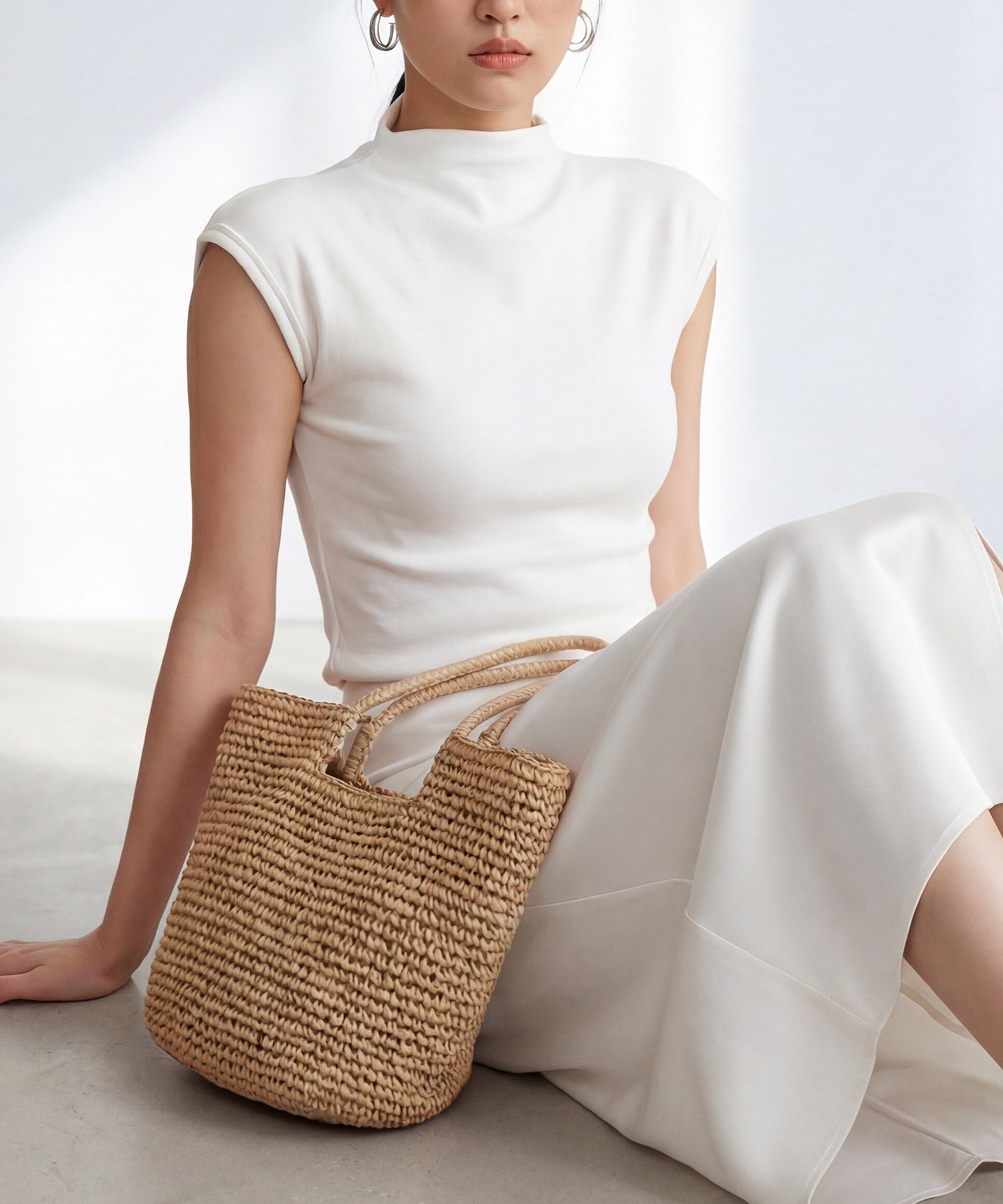 リブカットソー リブ編みT レディースdsrb3000 アイボリー