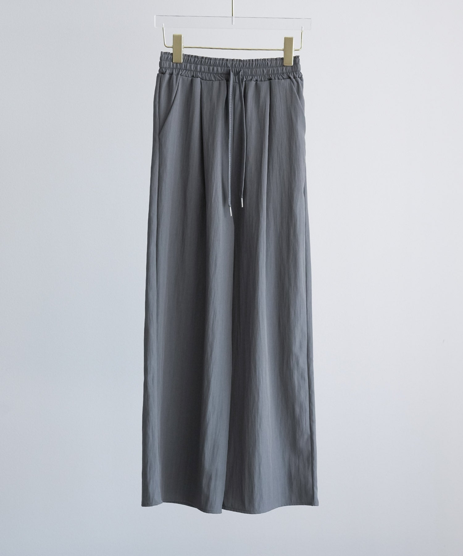 楊柳素材が涼しげなセットアップdsrb4517 グレー