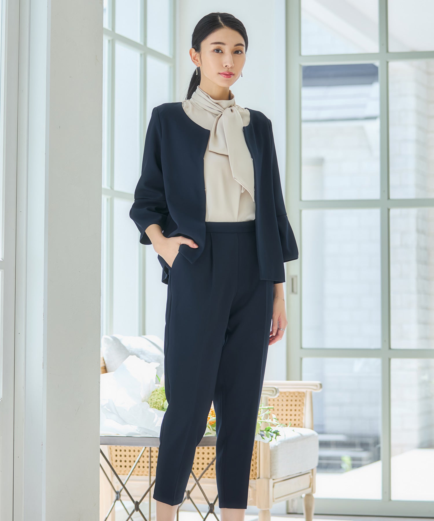 セットアップ レディーススーツ ジャケットdsz0124 ネイビー – [公式