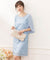 フリル(シフォン)スリーブレースワンピース・結婚式ワンピース・お呼ばれパーティードレスcy88099-s-lightblue
