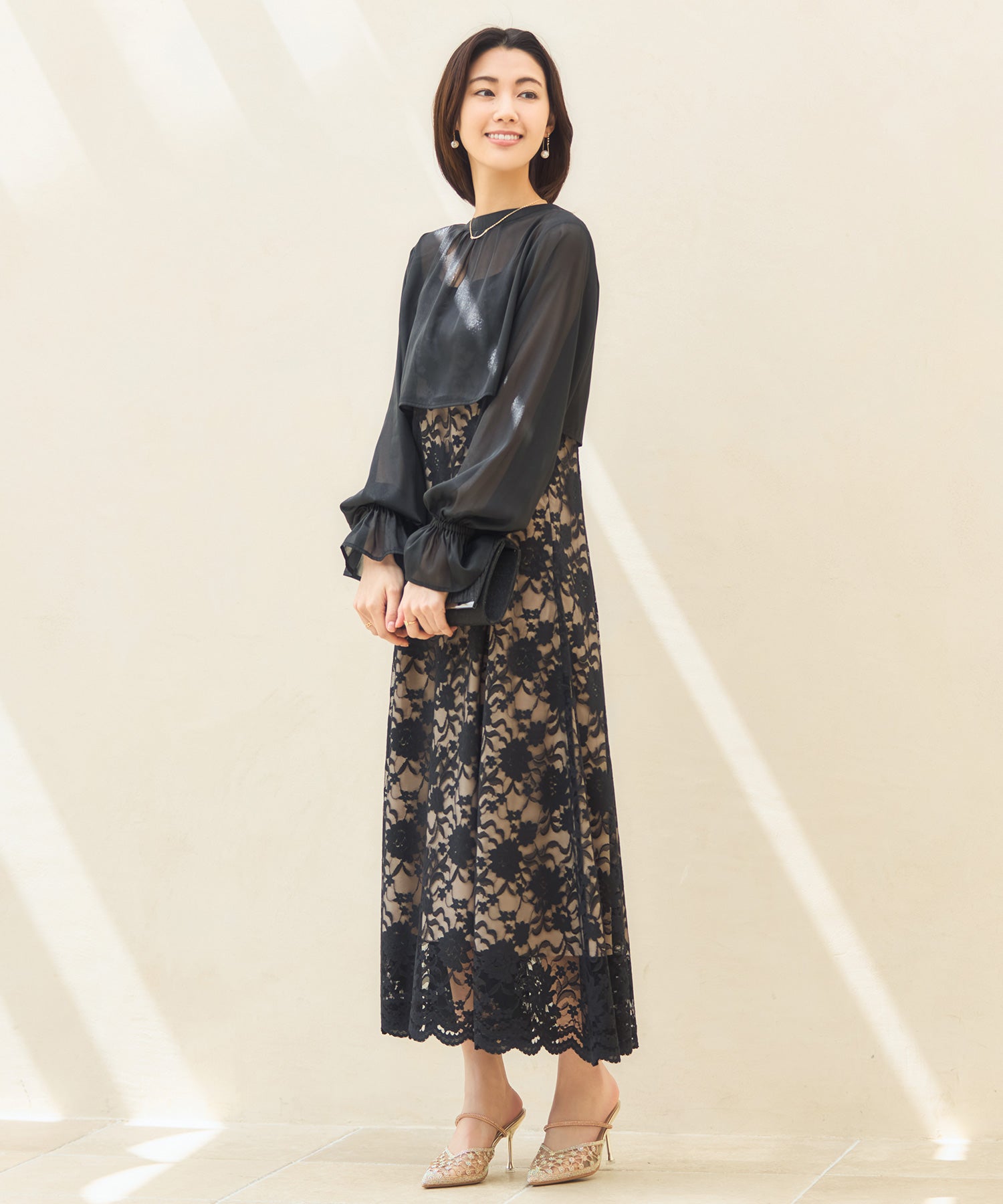 ブラウス ノースリーブワンピース 結婚式dsz0104