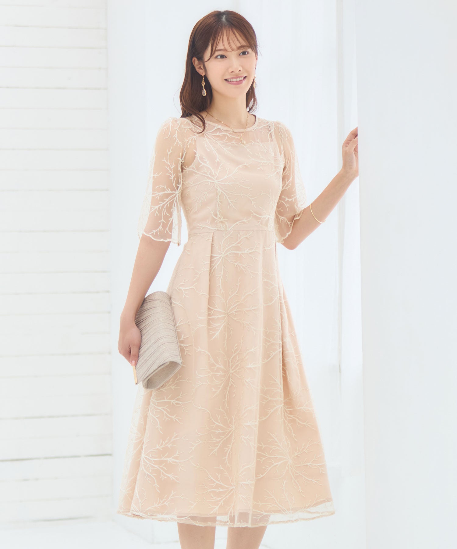 パーティードレス ワンピース 総レース 結婚式dsz0111-105-14