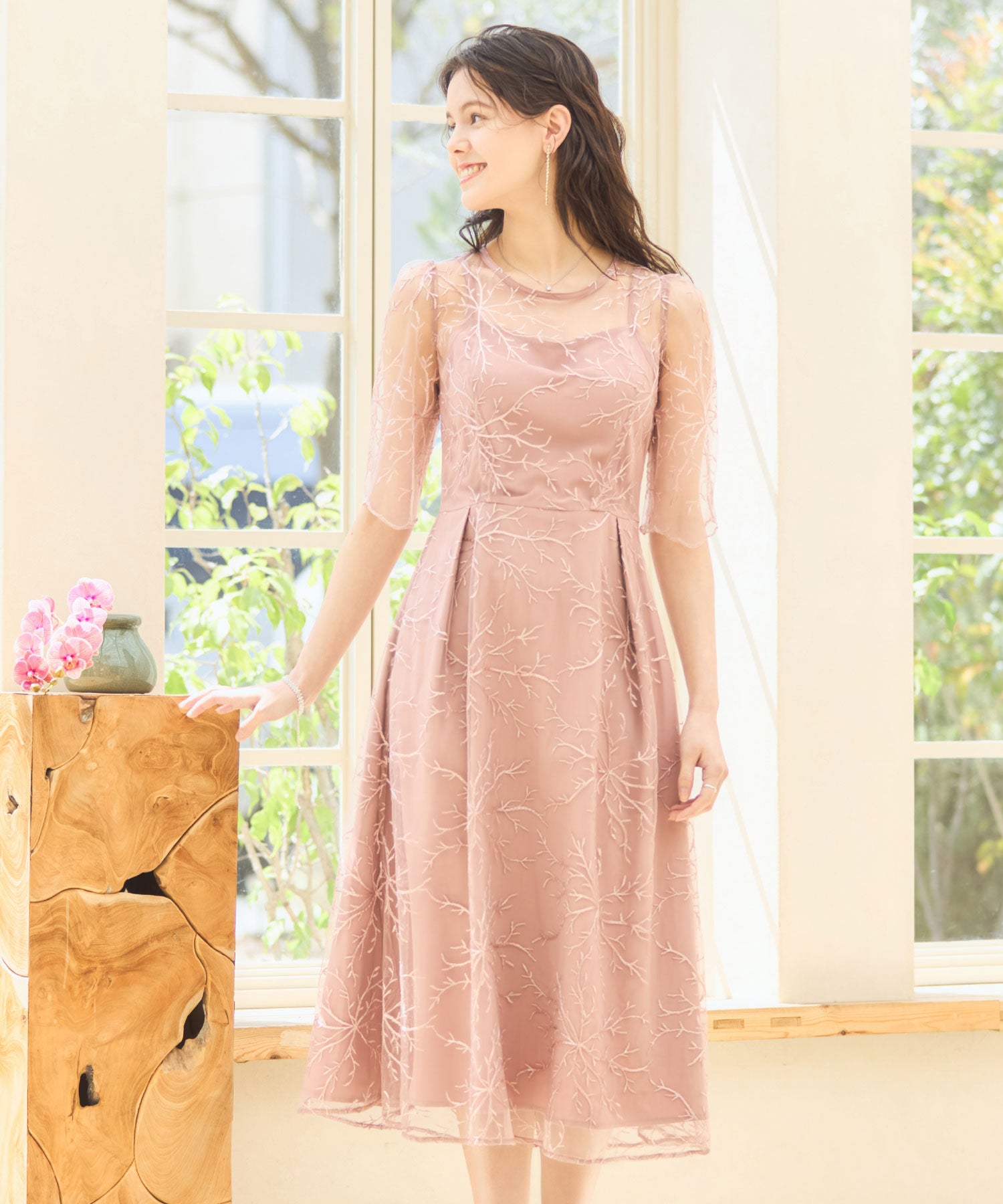 パーティードレス ワンピース 総レース 結婚式dsz0111-105-240